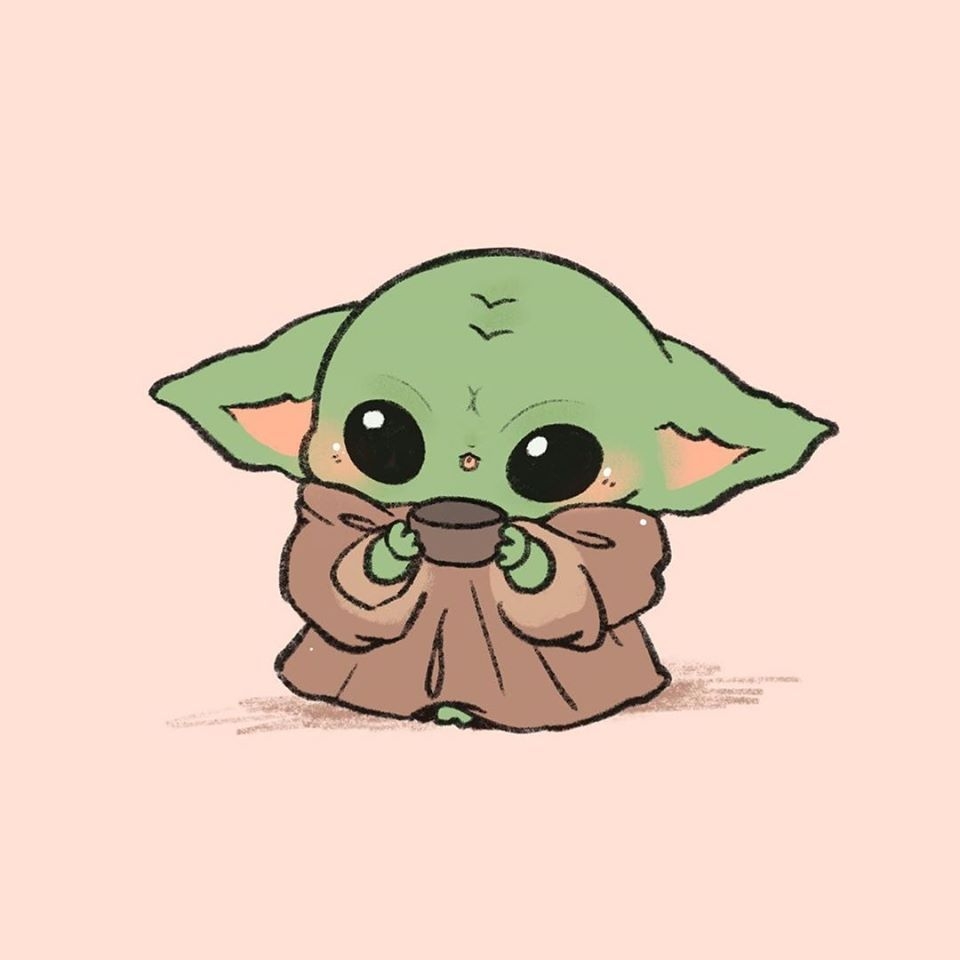 960x960 Baby Yoda Chibi Fan Art. Yoda wallpaper, Cute cartoon wallpaper, Cute disney drawings, Phone