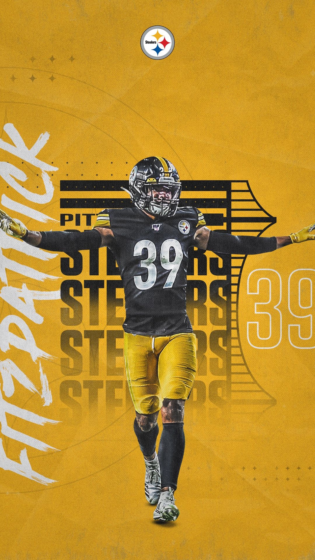 1080x1920 Pittsburgh Steelers Video Conferencing Background, Phone