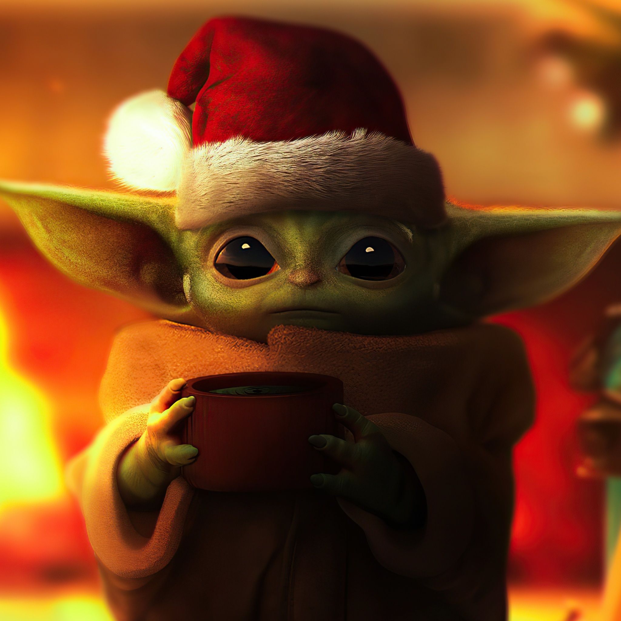 2050x2050 Wallpaper 4k Christmas Grogu 4k Christmas Grogu 4k wallpaper, Phone