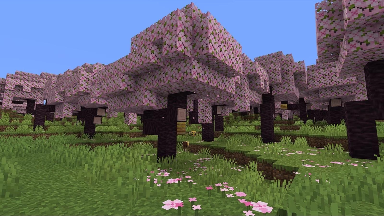 1600x900 Minecraft adds new cherry blossom trees, Desktop