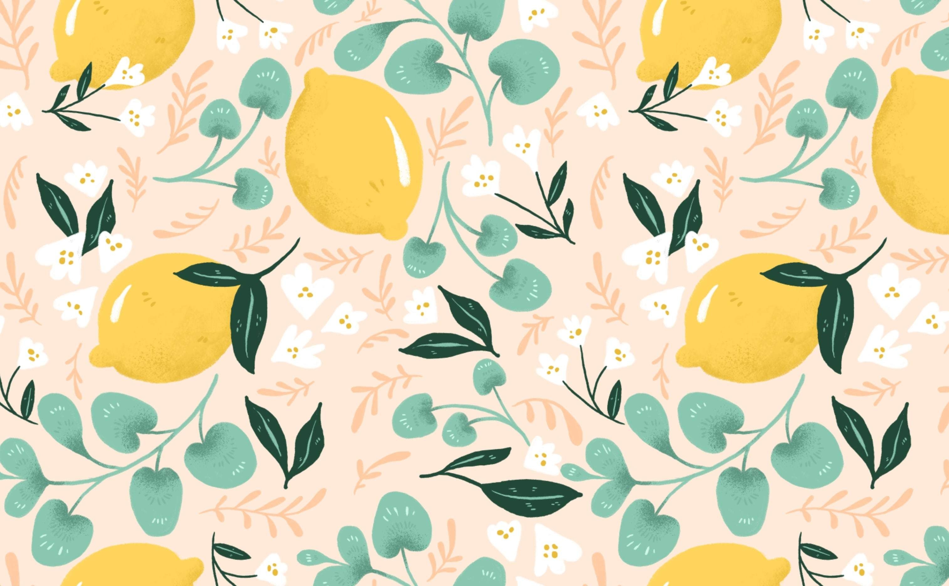 3030x1880 Watercolor Lemon Desktop Wallpaper Free Watercolor Lemon Desktop Background, Desktop