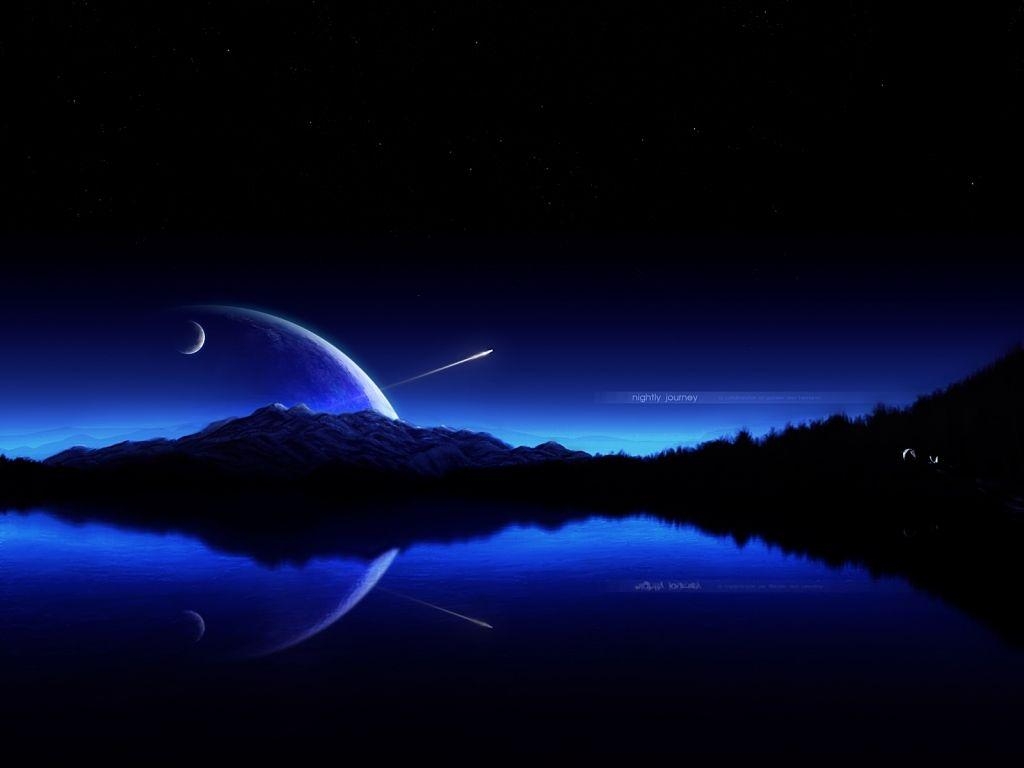 1030x770 Shooting Stars Stars Mountains Night Sky Universe Wallpaper, Desktop