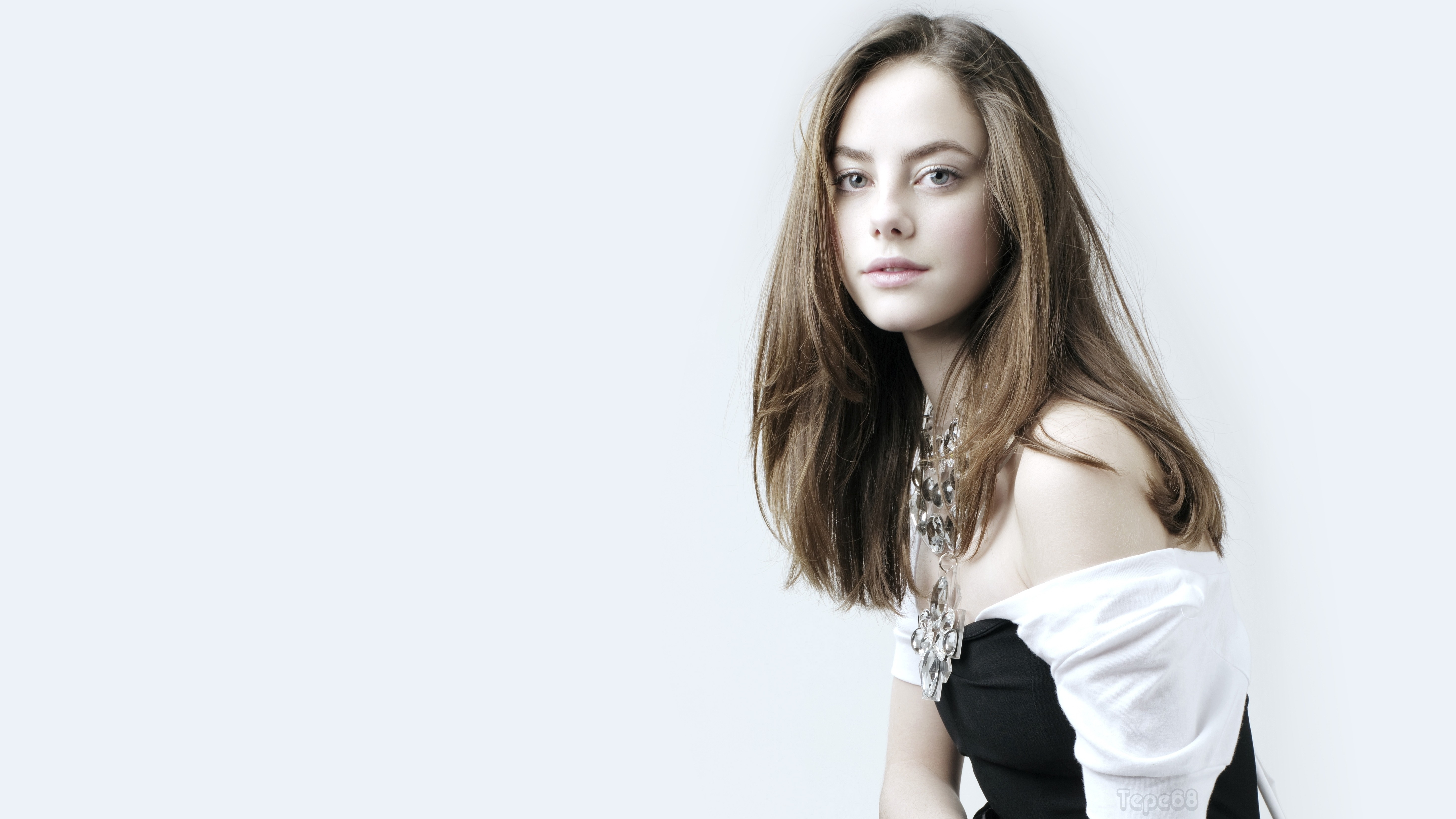 5870x3300 women, blue eyes, Kaya Scodelario, black hair wallpaper, Desktop