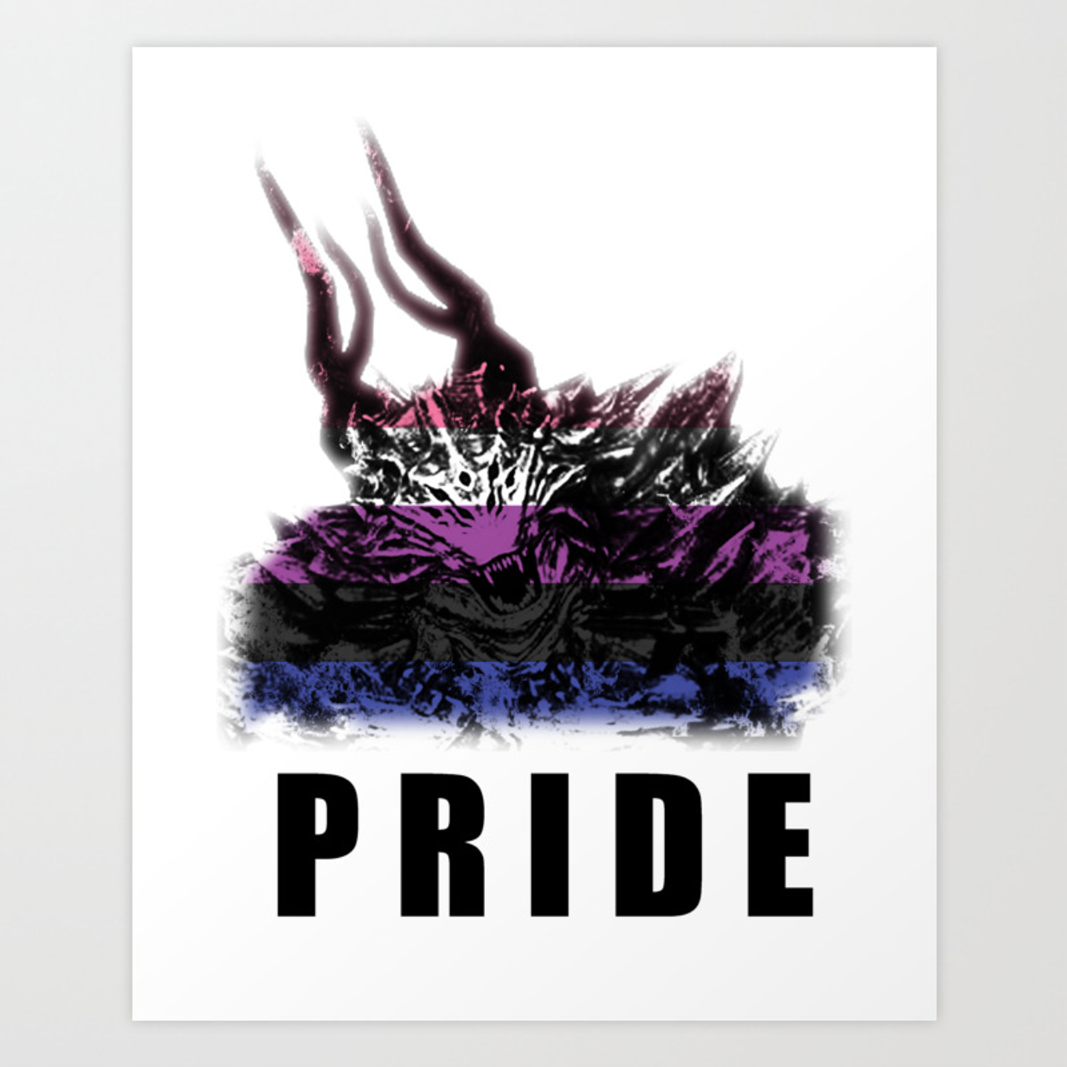 1500x1500 Genderfluid Pride Demon Art Print By Frosted Gears, Phone