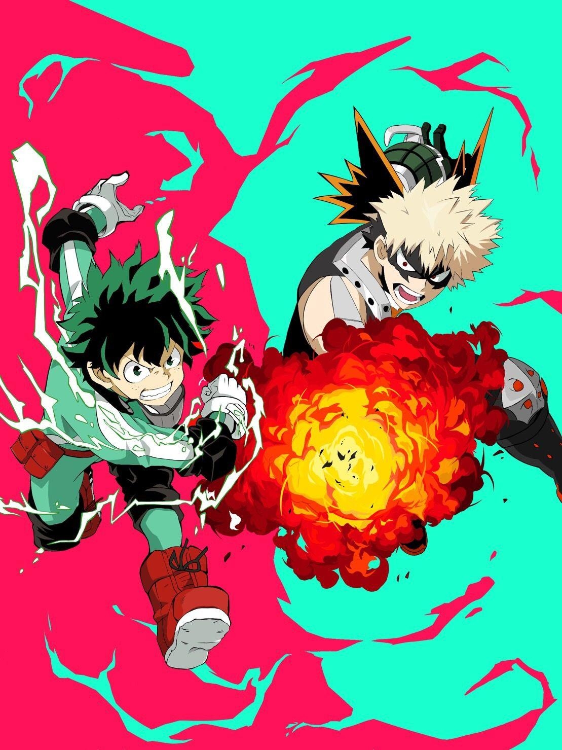 1110x1480 Boku No Hero Academia Midoriya Izuku Katsuki Bakugou Wallpaper, Phone