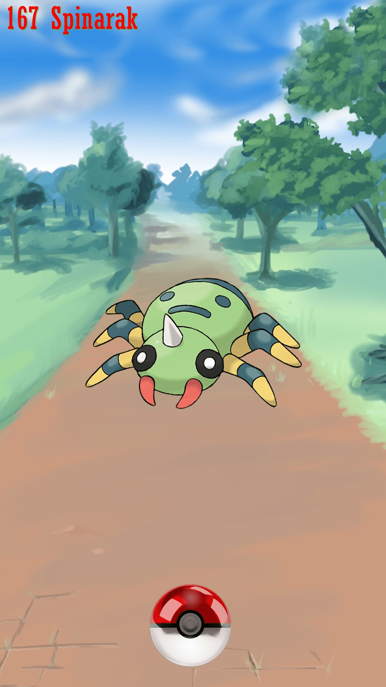 1250x2210 Street Pokeball Spinarak, Phone