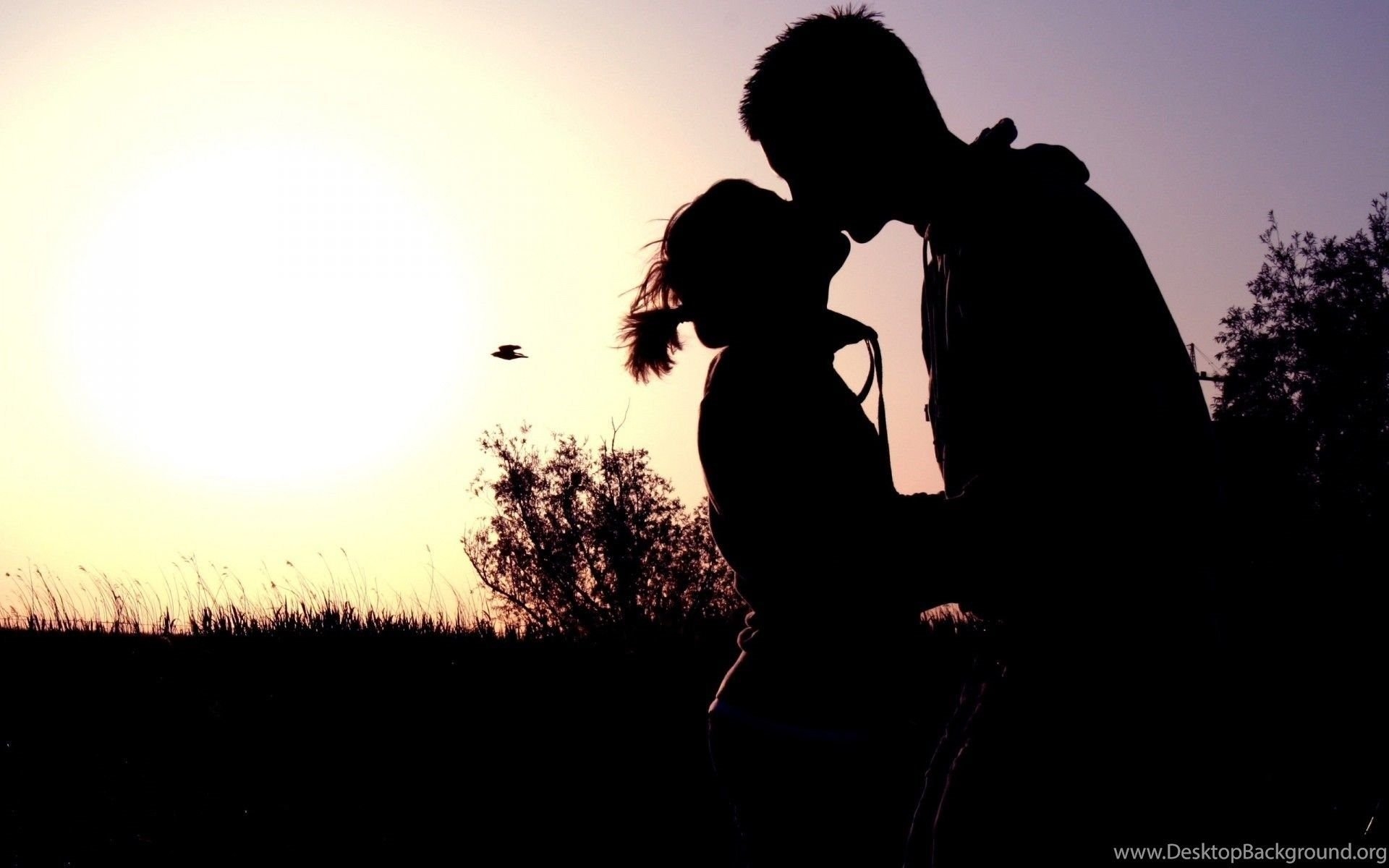 1920x1200 Couple Love Kissing Sunset Black HD Wallpaper New HD Wallpaper Desktop Background, Desktop