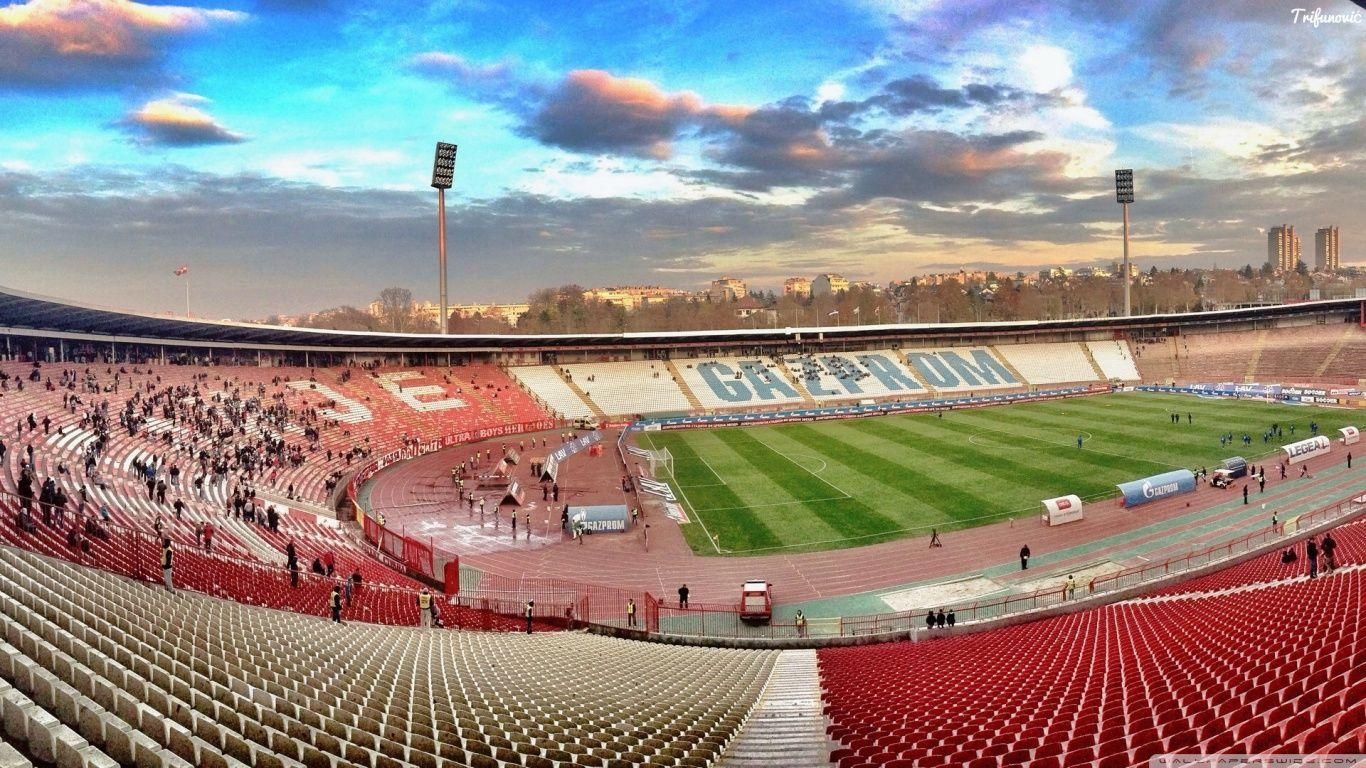 1370x770 Red Star Belgrade Stadium HDR HD desktop wallpaper, Desktop