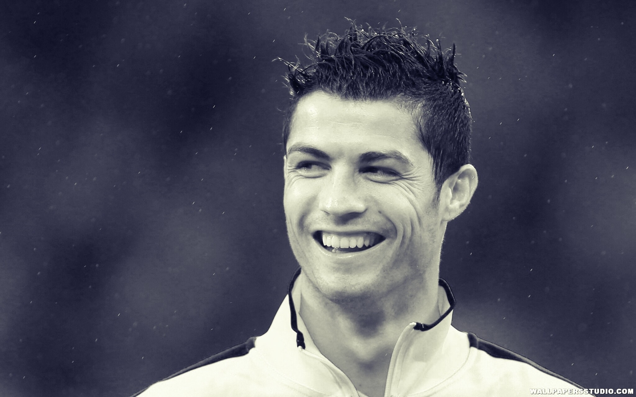 2050x1280 men, white, monochrome, portrait, photography, celebrity, Person, footballers, head, Cristiano Ronaldo, beauty, photograph, image, black and white, monochrome photography, portrait photography. Mocah HD Wallpaper, Desktop