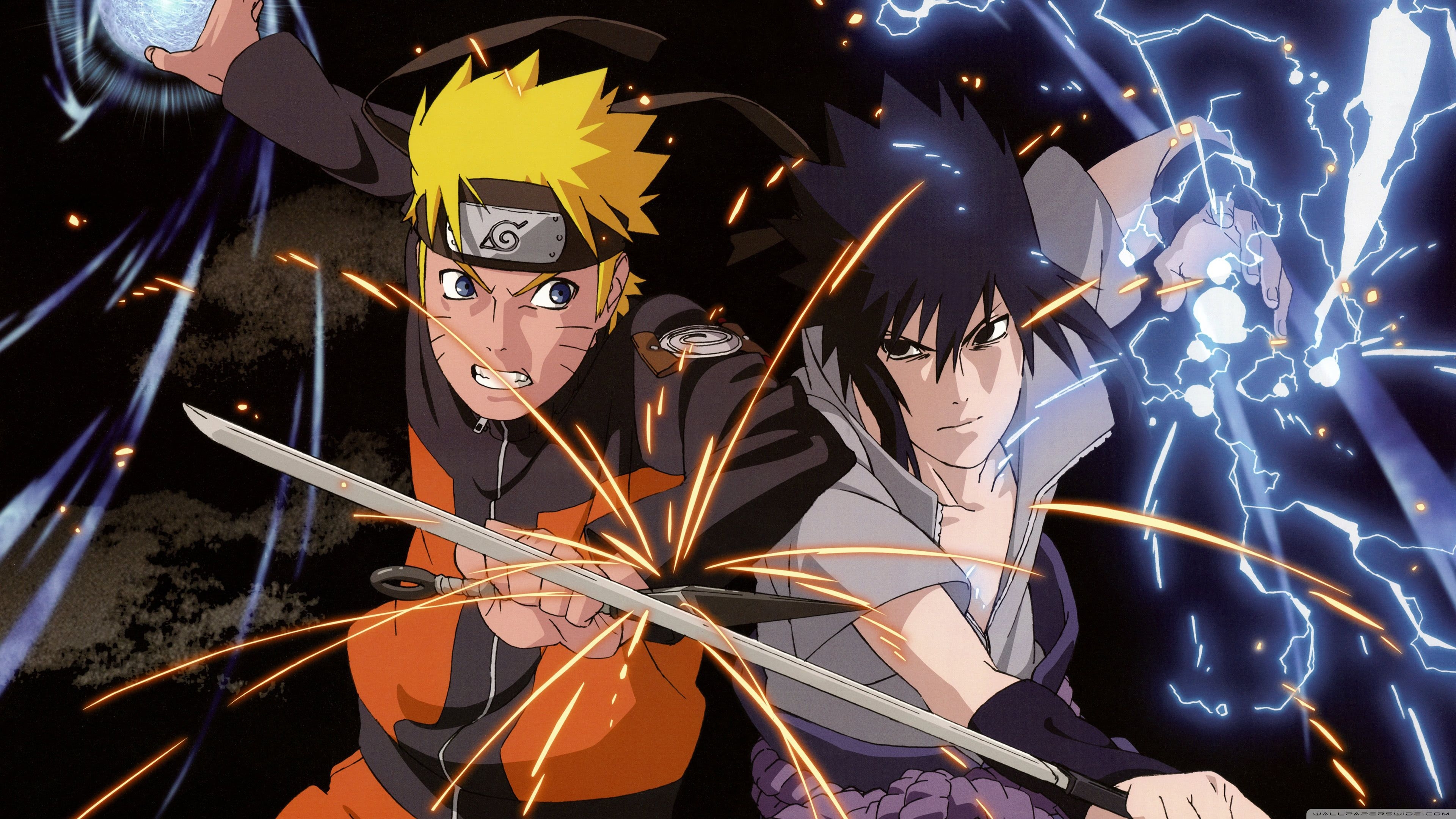 3840x2160 Naruto VS Sasuke UHD 4K Wallpaper, Desktop