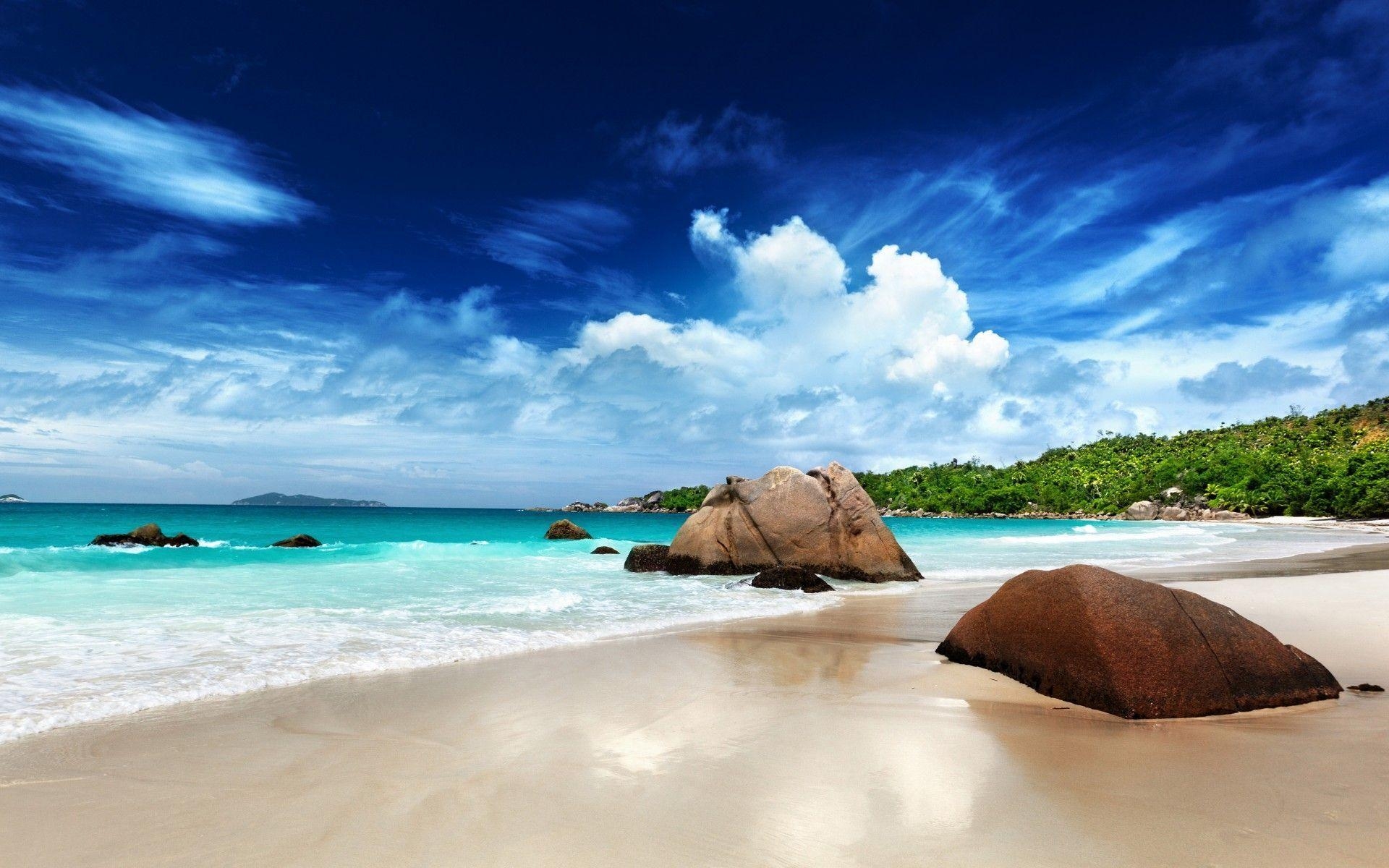 1920x1200 Wallpaper Tropical Paradise Beach Coast Sea Ocean Stones Summer, Desktop