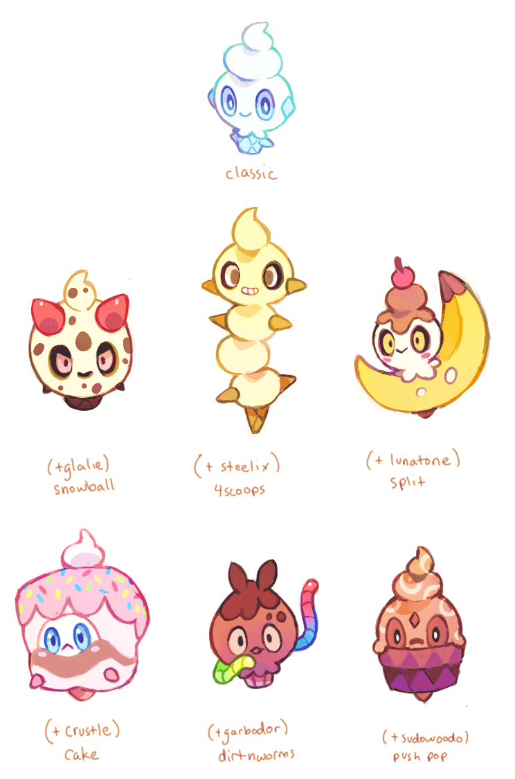 750x1130 Vanillite Sub Species. Pokemenz Morphology. Pokémon, Phone