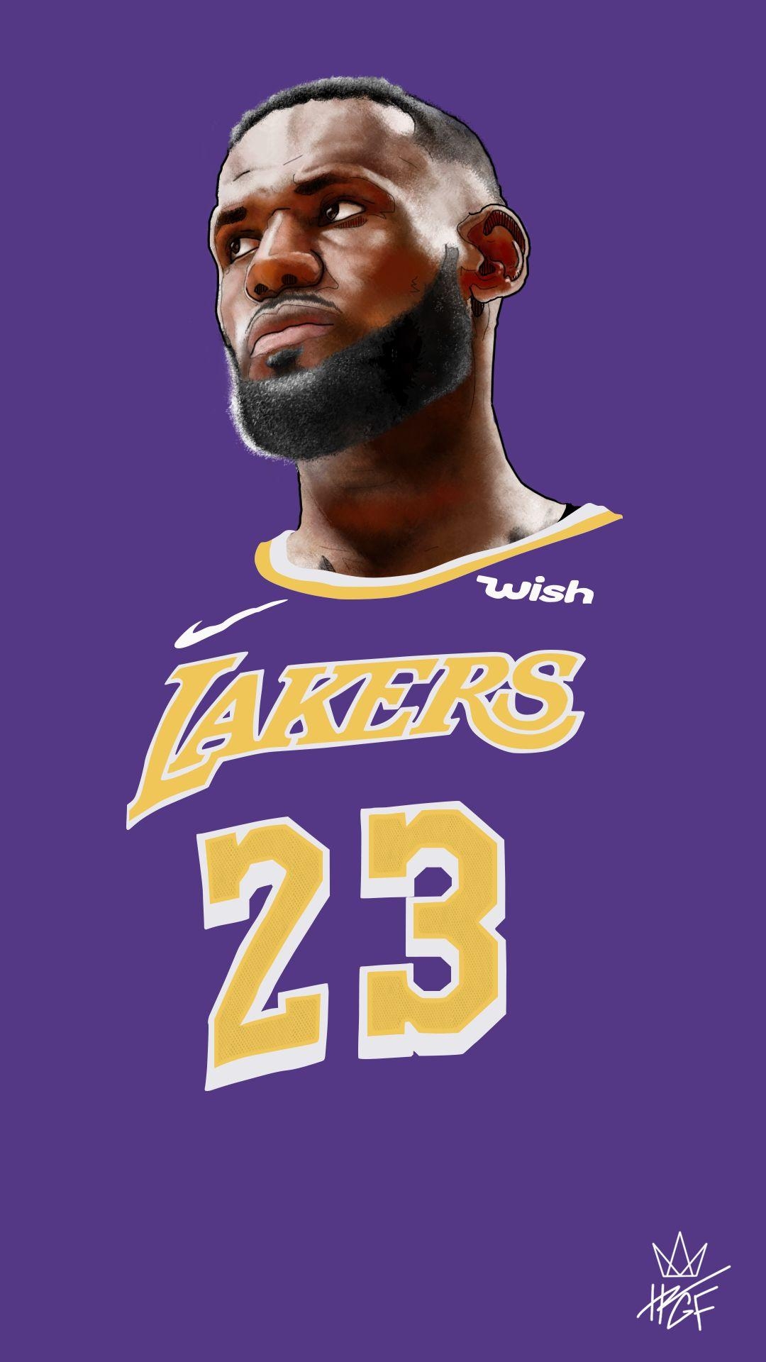 1080x1920 Lakers Logo and People Wallpaper, Phone