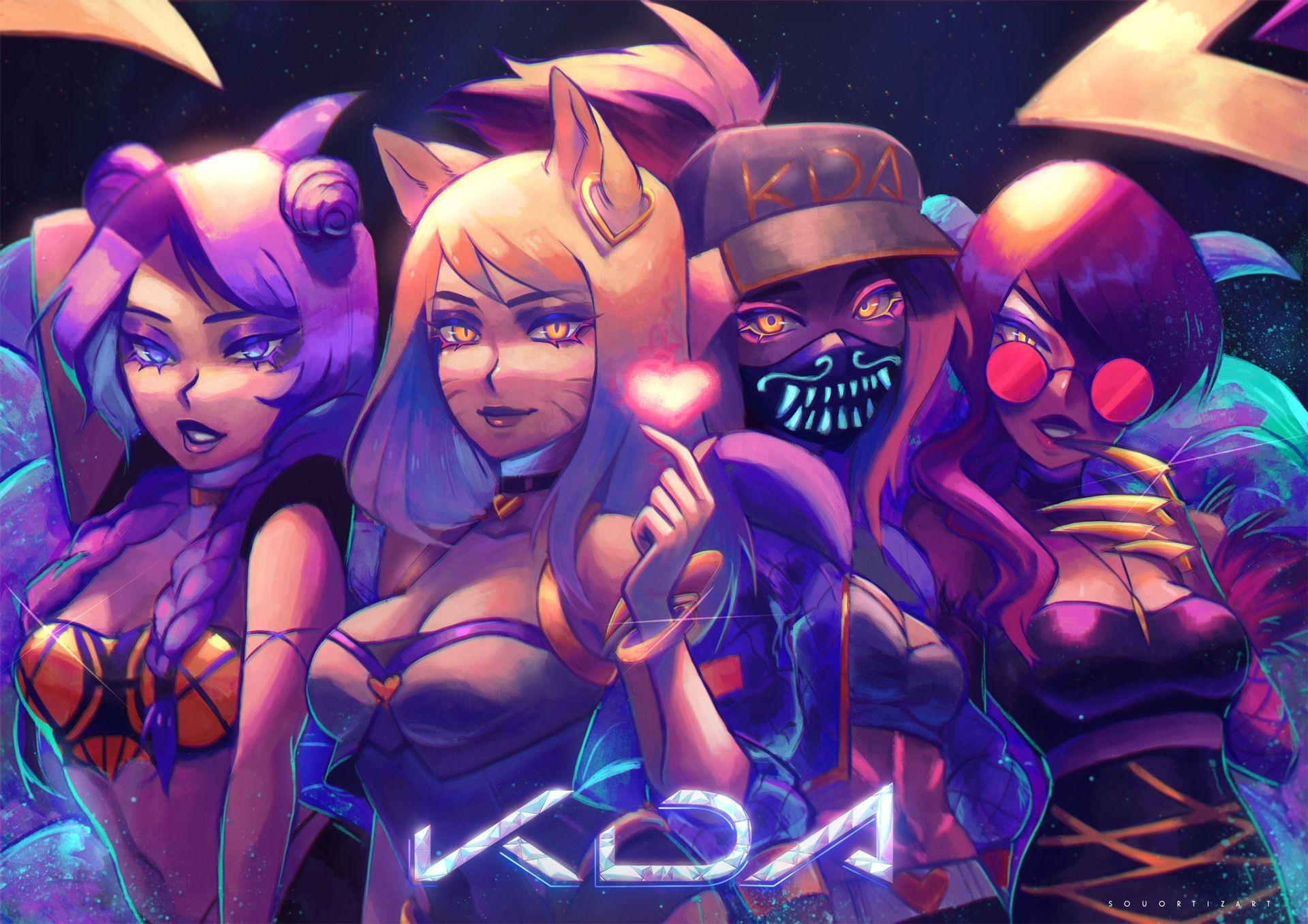 1920x1360 Kda Skins Awesome LoL FanArt by Sou Ortiz Wallpaper and Free, Desktop