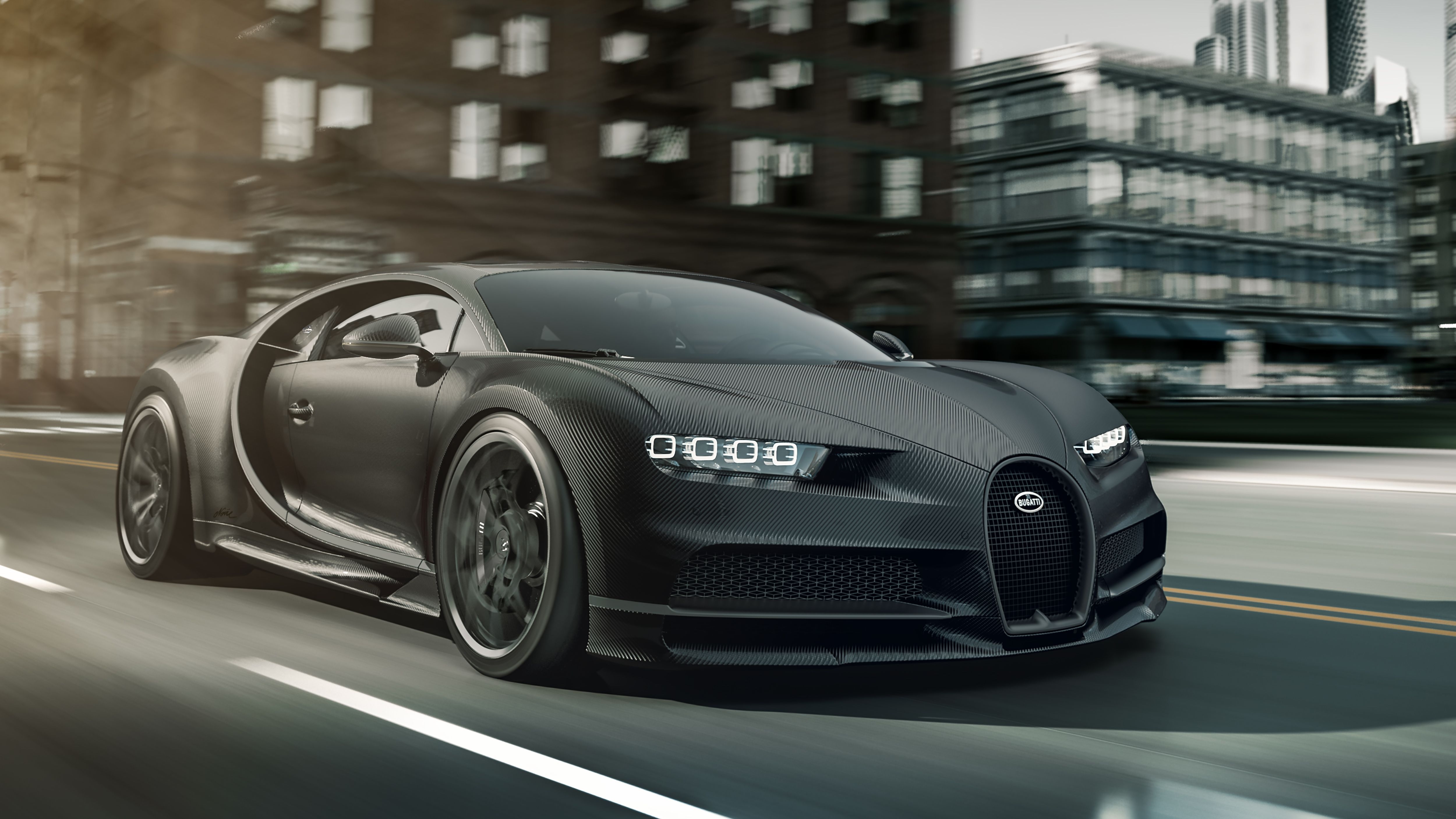 5000x2820 Bugatti Chiron Noire: Budget Version of World's Priciest New Car, Desktop