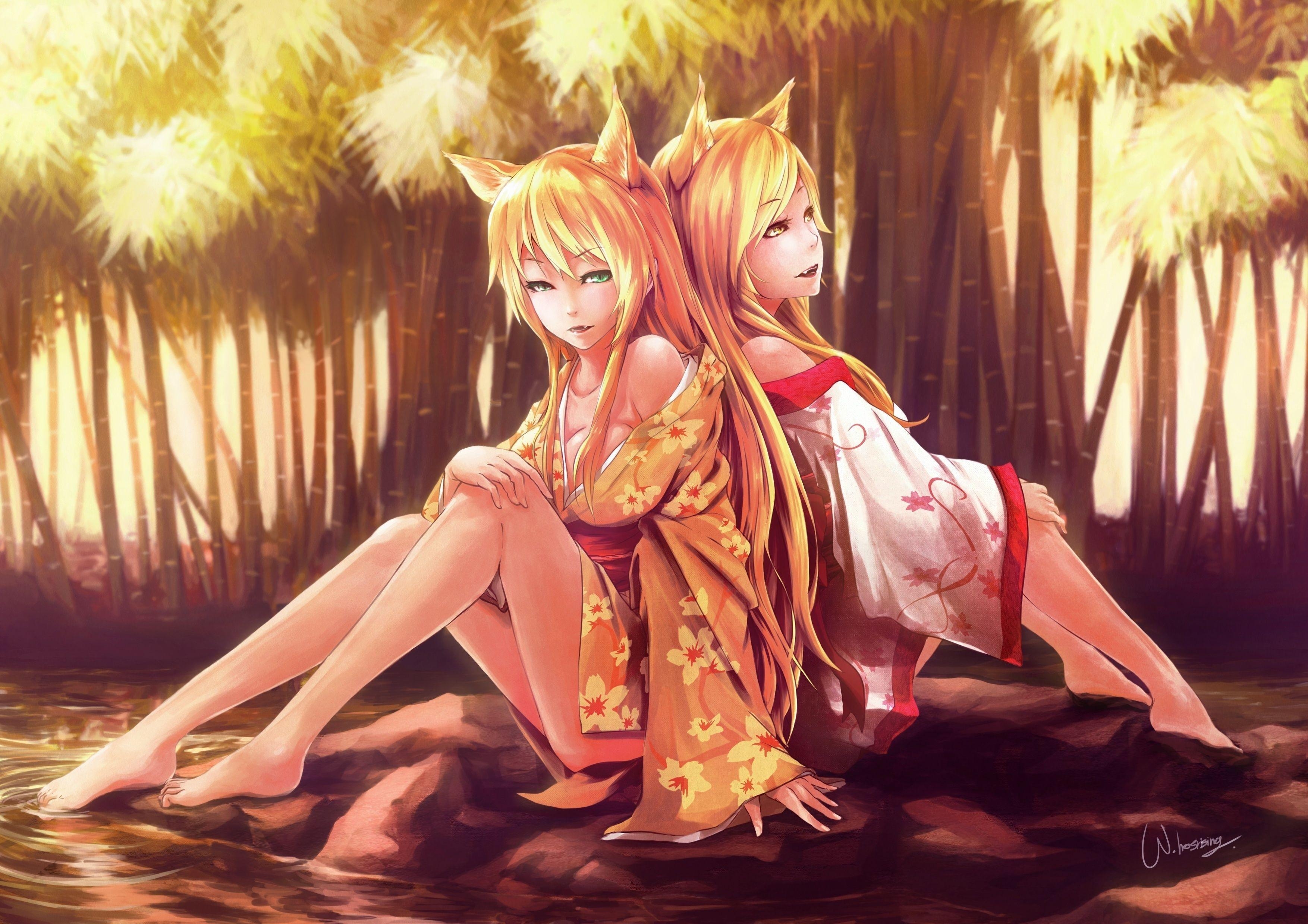 3510x2480 kitsune wallpaper, Desktop