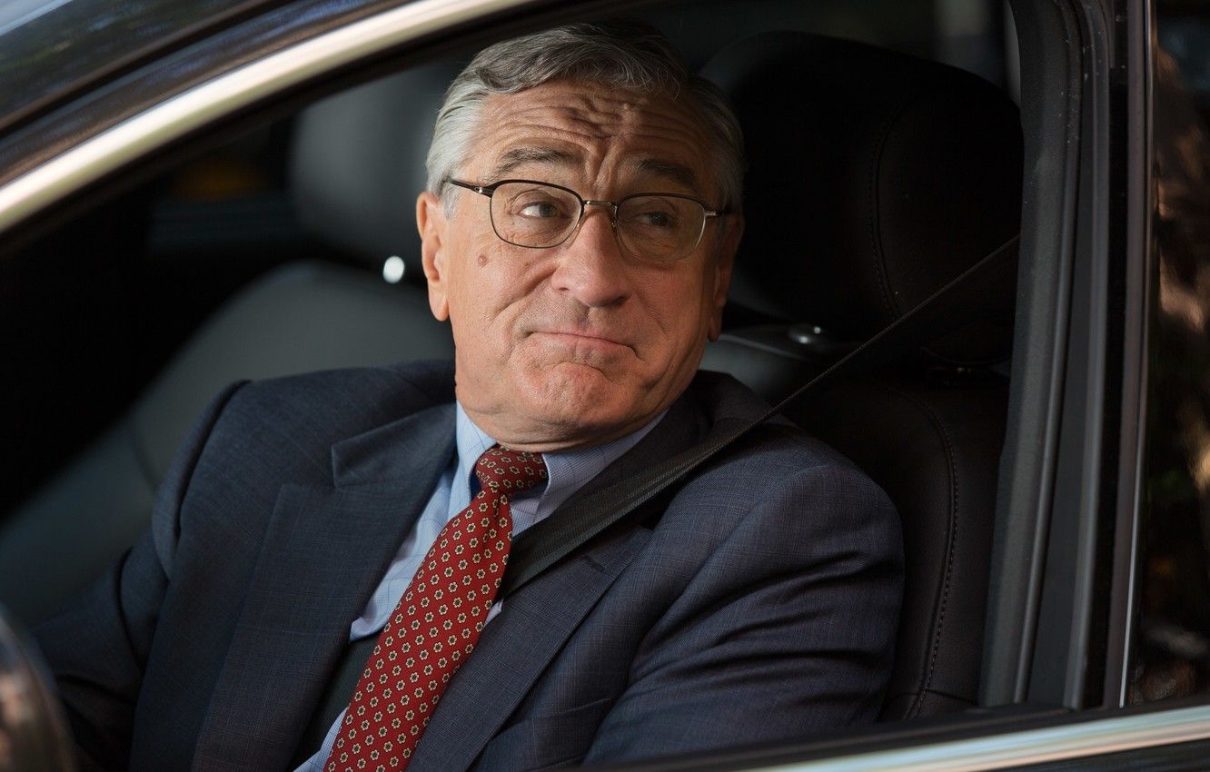 1340x850 Wallpaper auto, glasses, tie, jacket, Robert De Niro, Robert De Niro, The Intern, Intern image for desktop, section фильмы, Desktop