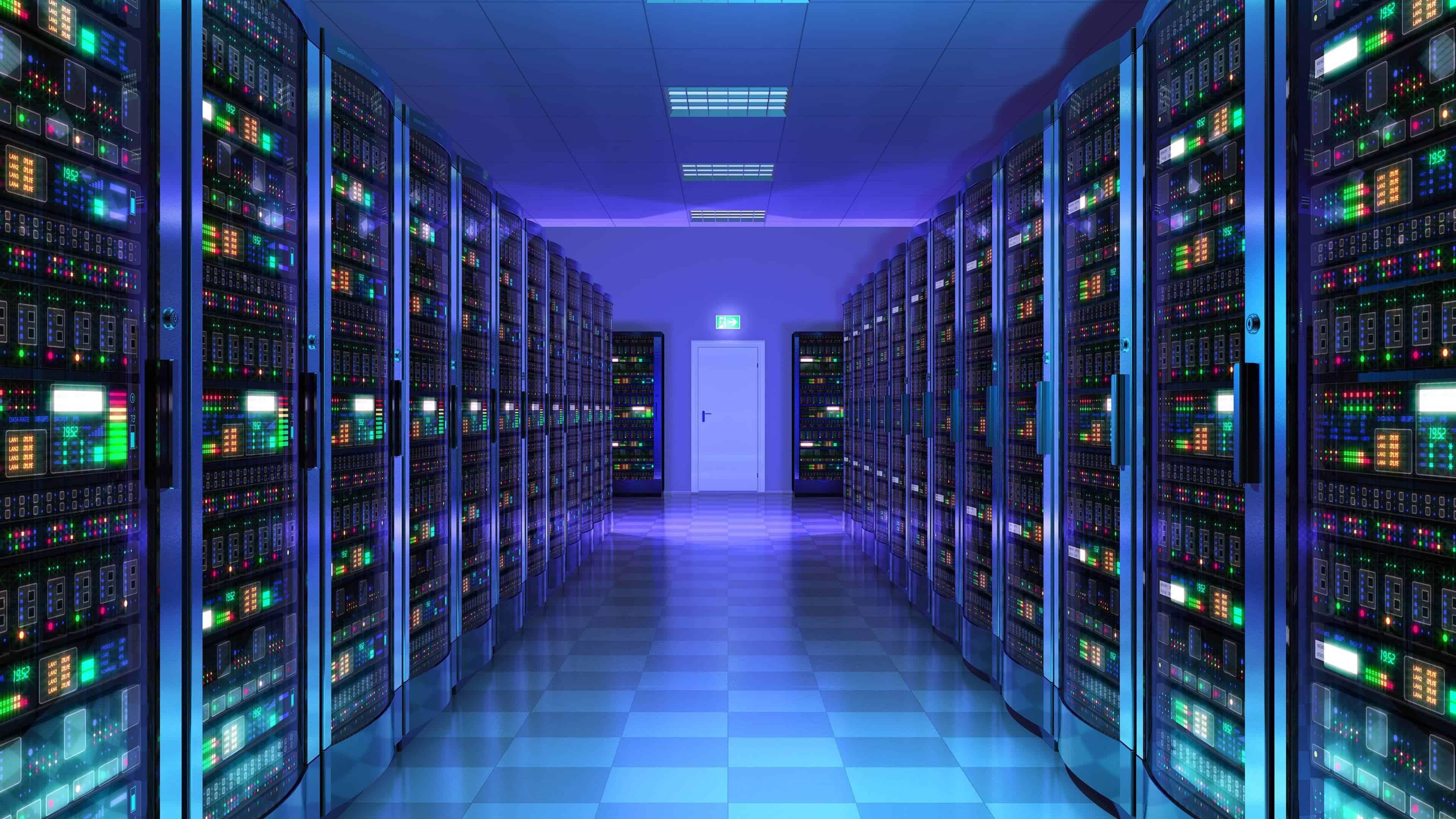 3840x2160 Server Room Wallpaper, Desktop