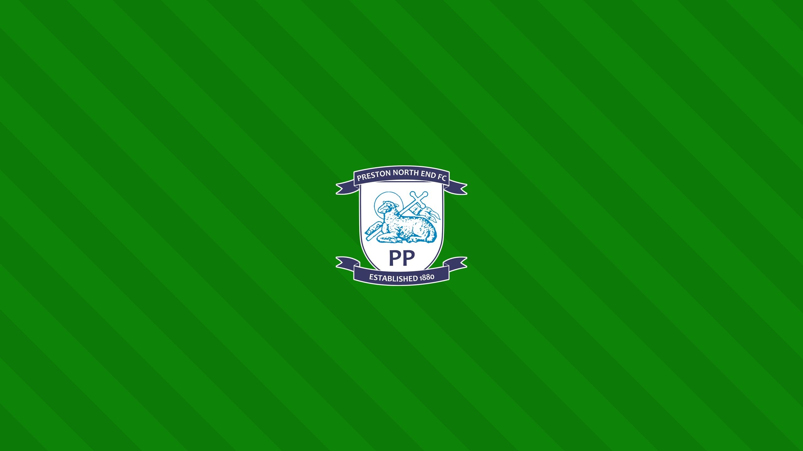 2560x1440 HD desktop wallpaper: Sports, Logo, Emblem, Soccer, Preston North End F C download free picture, Desktop