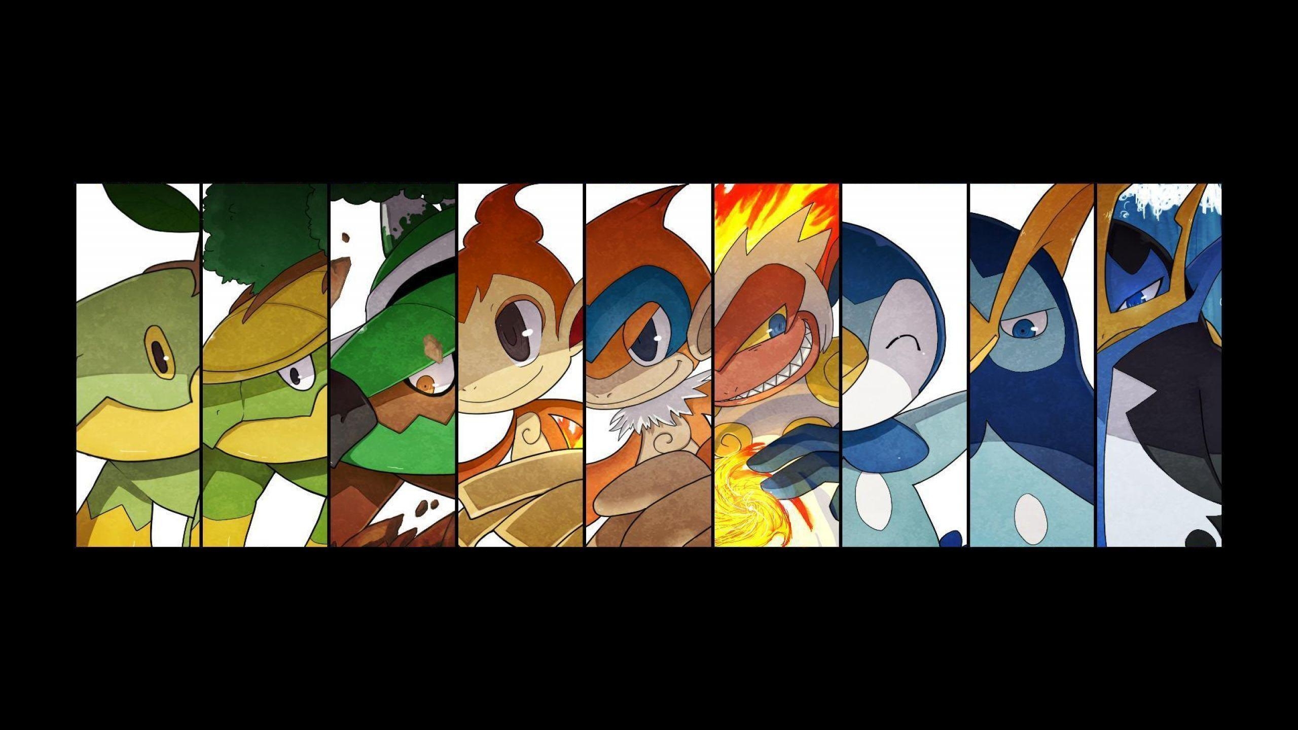 2560x1440 chimcharx1440 Pokemon Turtwig Grotle Torterra Chimchar, Desktop