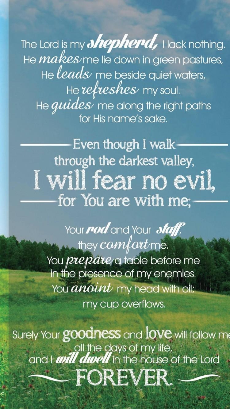 750x1340 Download Wallpaper  Psalm 23 history, Psalm 23 hebrew song, Phone