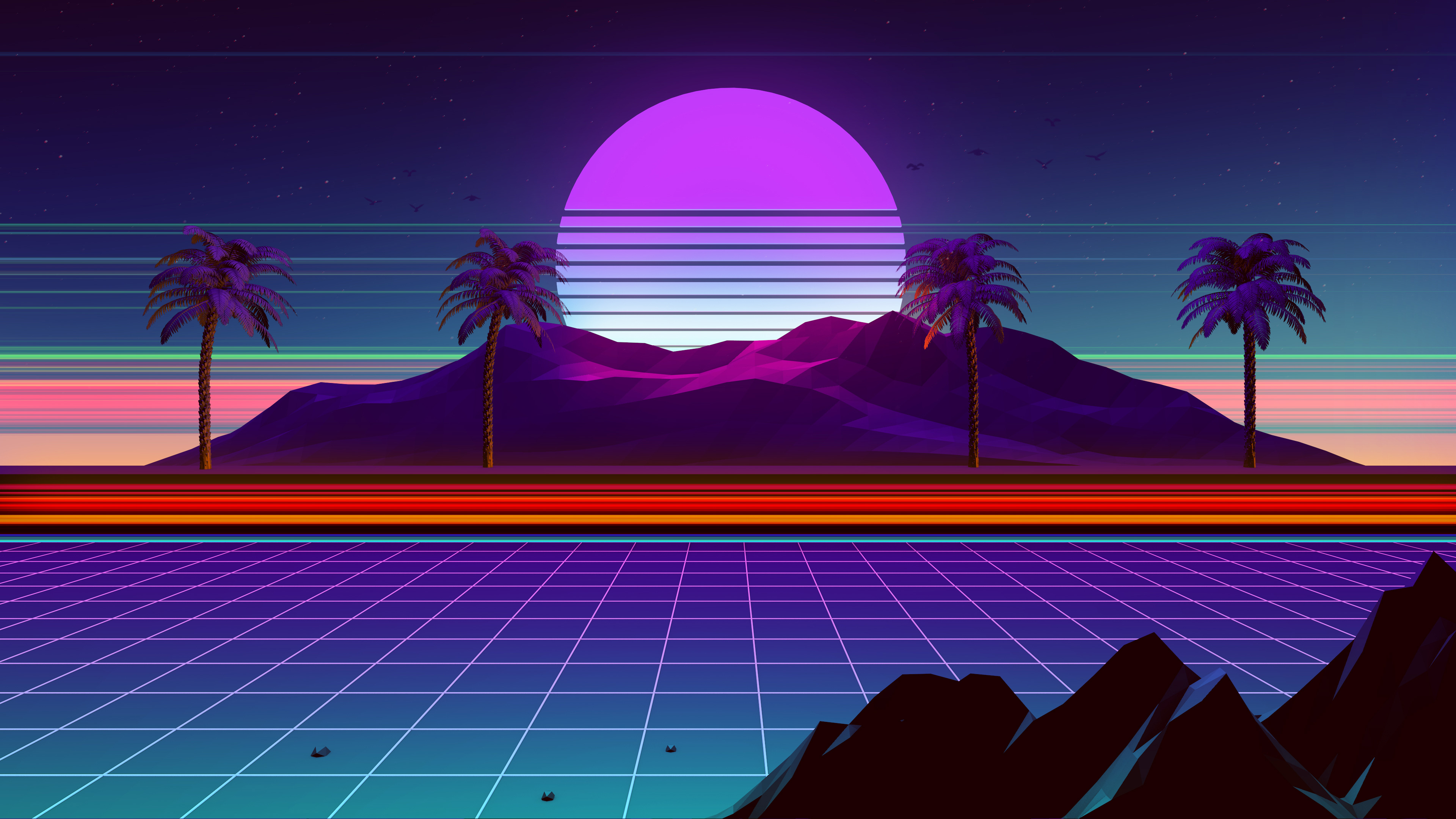 3840x2160 Retro Wave 4k, HD Abstract, 4k Wallpaper, Image, Desktop