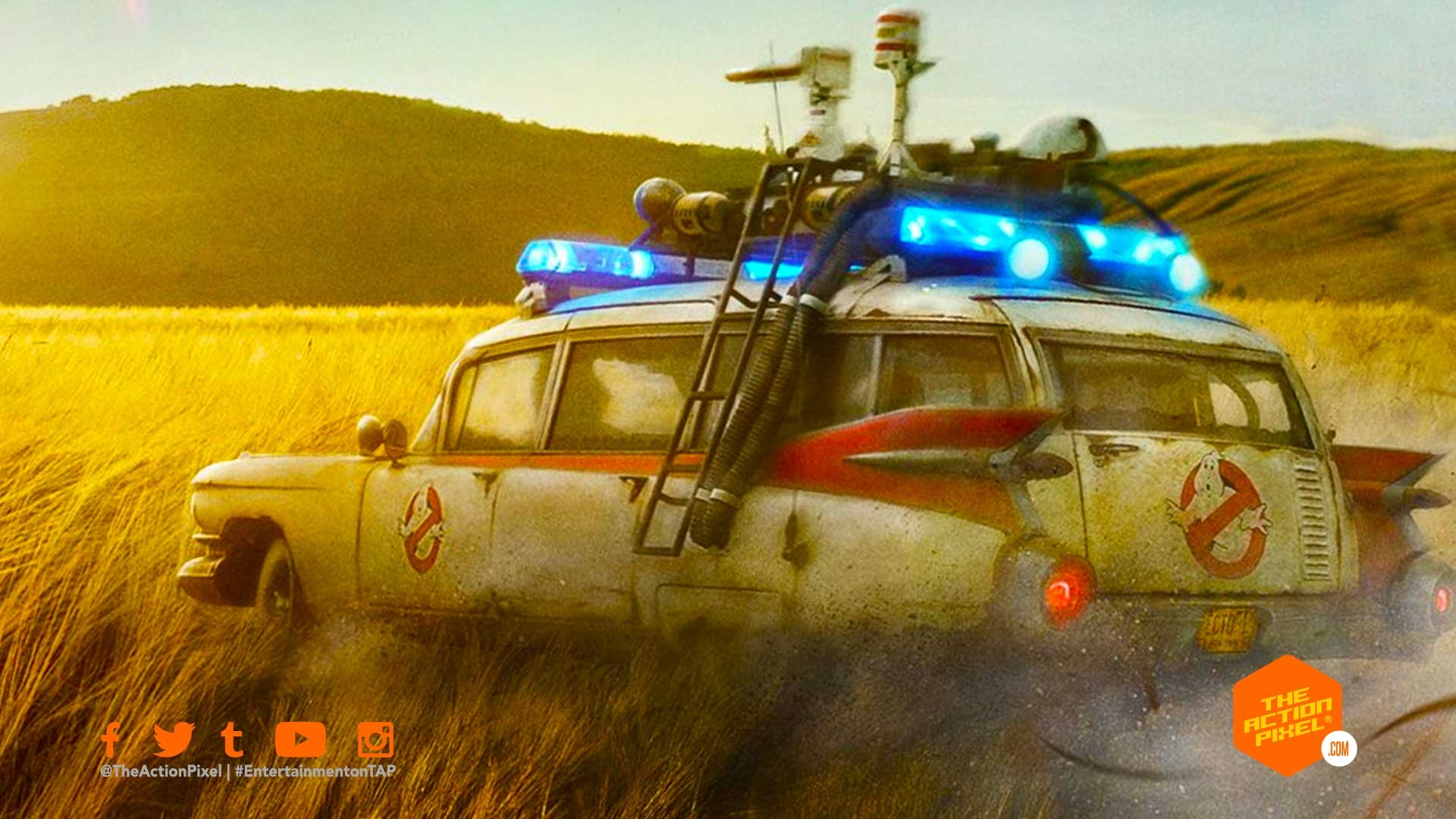 1920x1080 The Ecto 1 Hurtles Towards An Extinction Level Event In “Ghostbusters: Afterlife” Teaser Movie Poster, Desktop