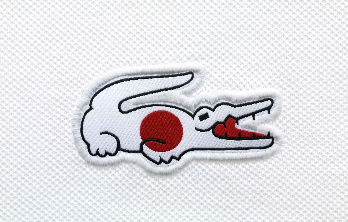 1340x850 Wallpaper Japan, crocodile, flag, Japan, Lacoste, flag image, Desktop