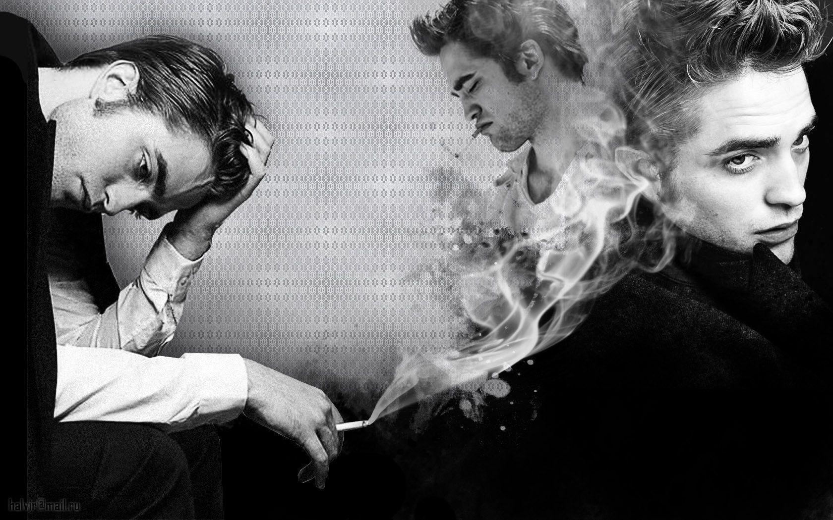 1680x1050 black&;&;n&;white Pattinson Wallpaper, Desktop