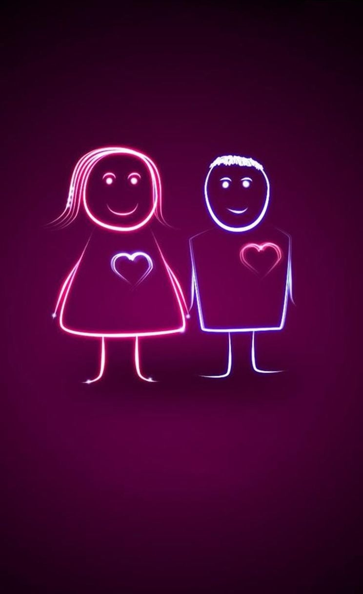 750x1220 Matching Cute Couple Wallpaper, Phone