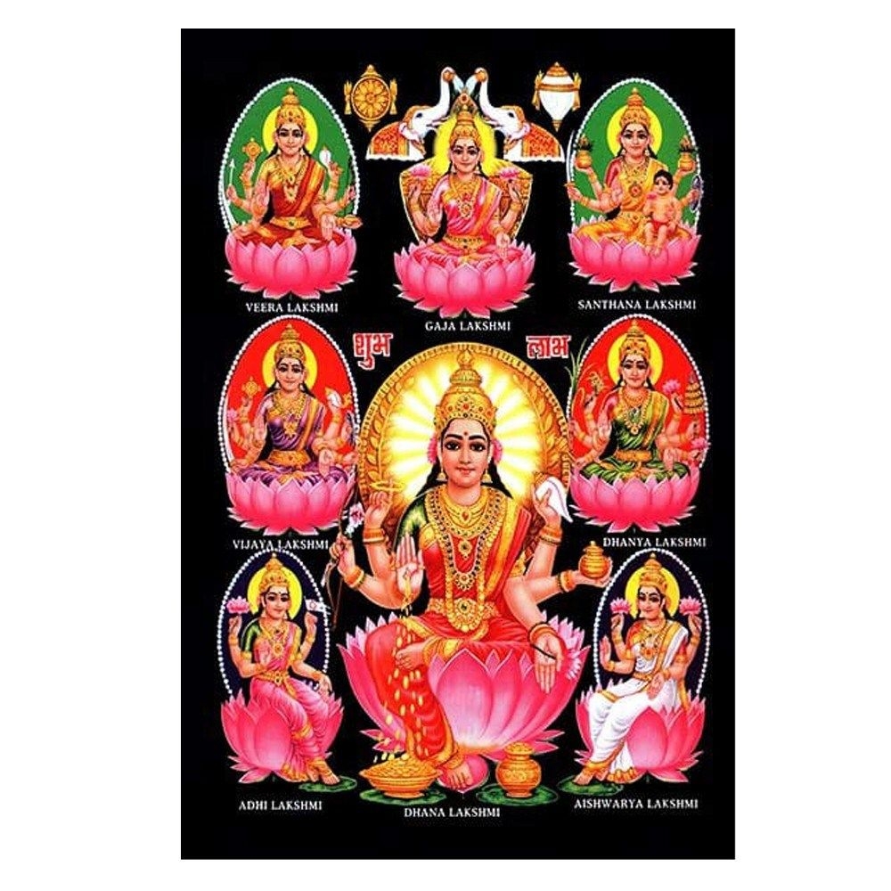 1000x1000 Ashta Lakshmi Spiritual Canvas Wall Art JDAPR 00003370, Phone