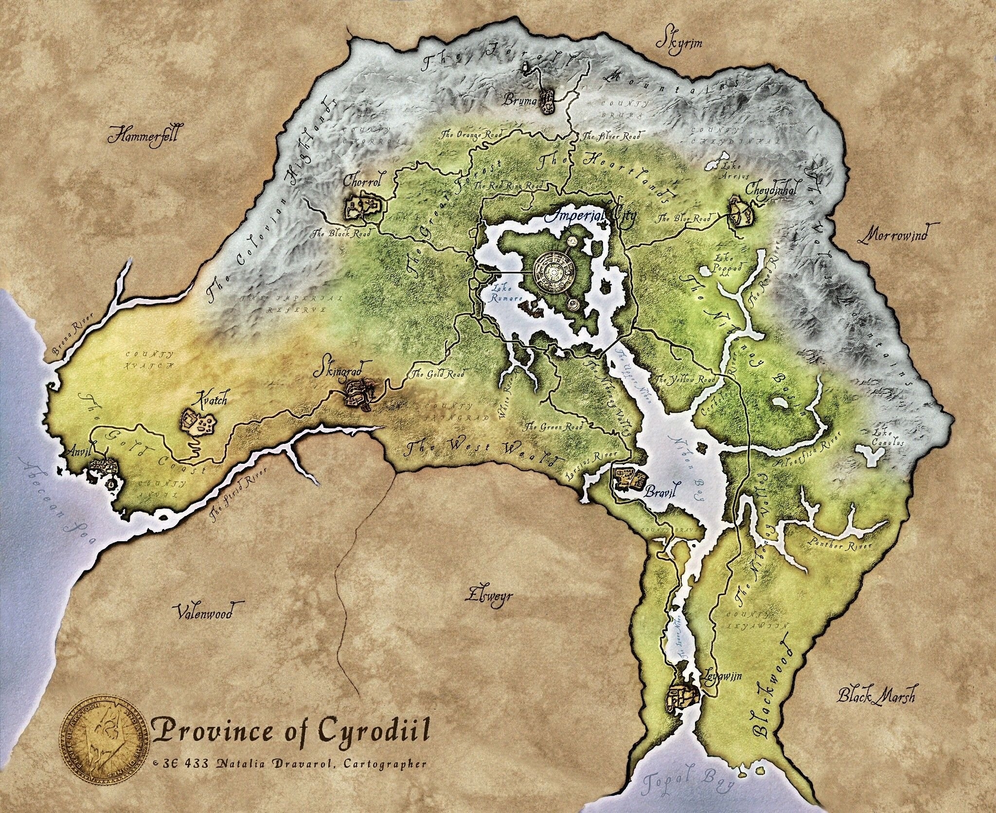 2050x1680 Tamriel Map Wallpaper 95056, Desktop