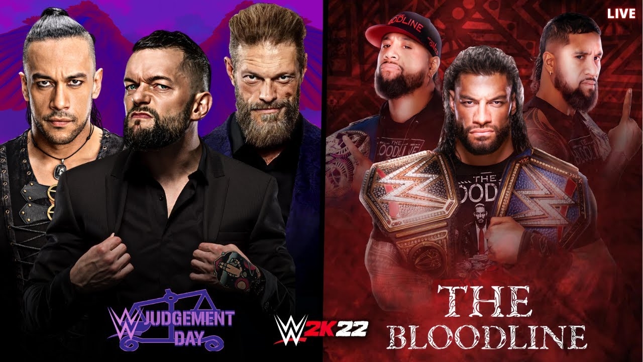 1280x720 TEAM JUDGEMENT DAY VS TEAM BLOODLINE.. WWE 2K22, Desktop