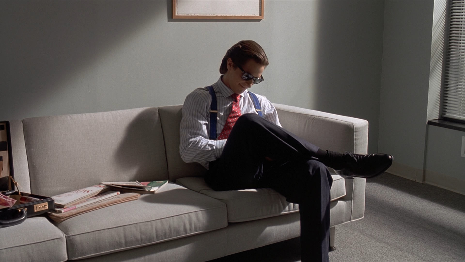 1920x1080 American Psycho Couch Christian Bale Wallpaper:, Desktop