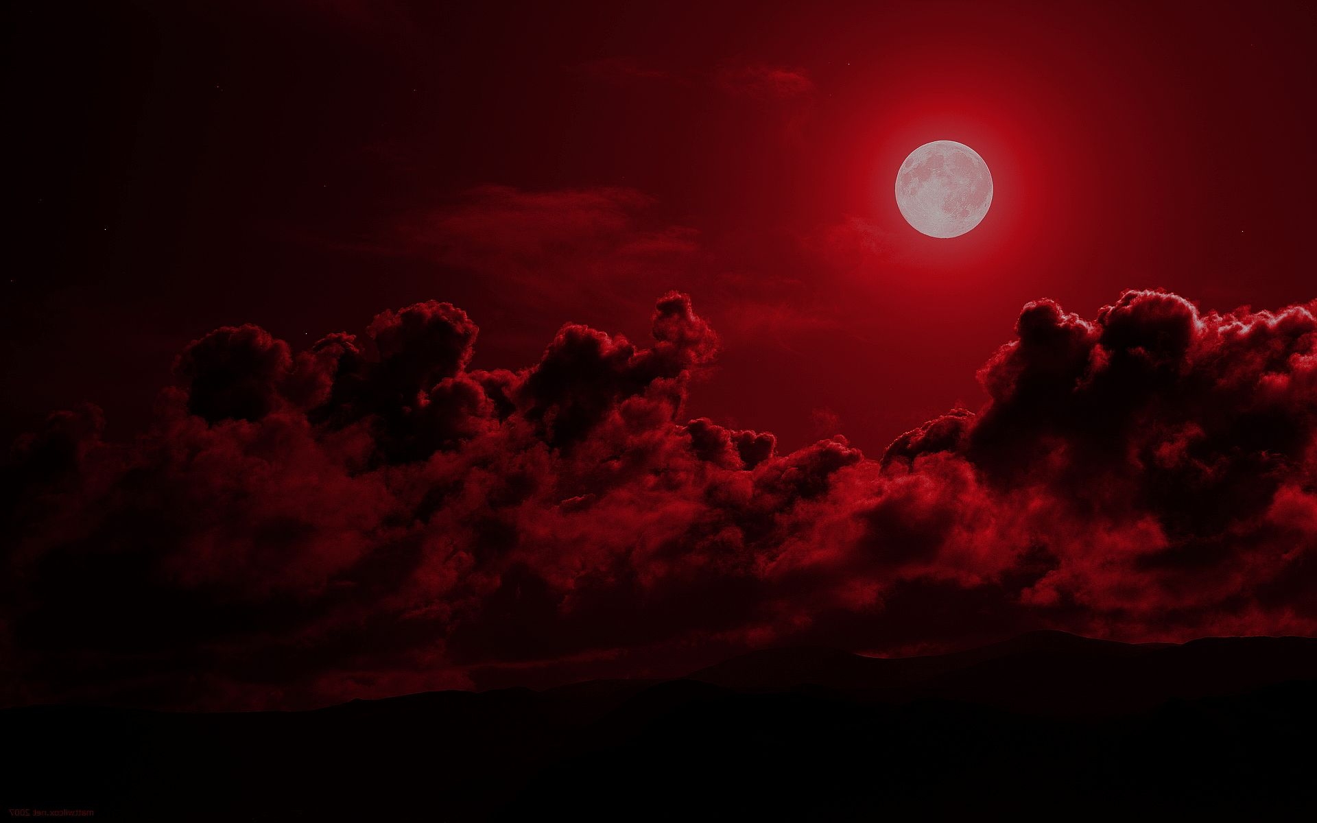 1920x1200 Red moon night wallpaperx1200, Desktop