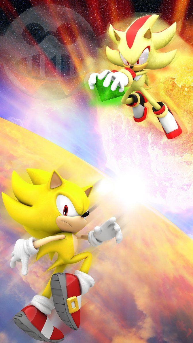 670x1200 Super Sonic and Shadow Android / iPhone wallpaper, Phone