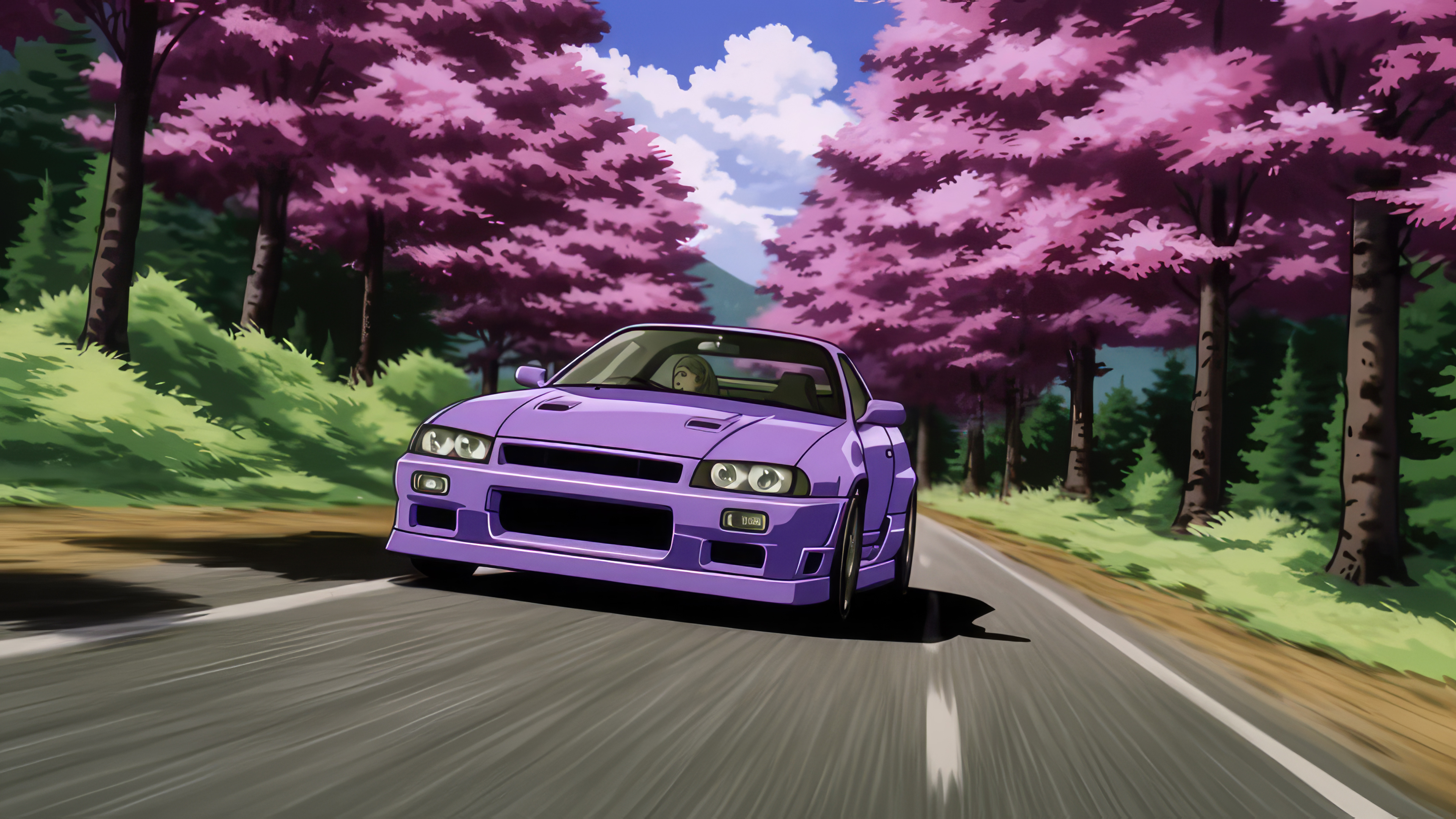 3840x2160 Nissan R34 Anime Art 4K , HD, Desktop