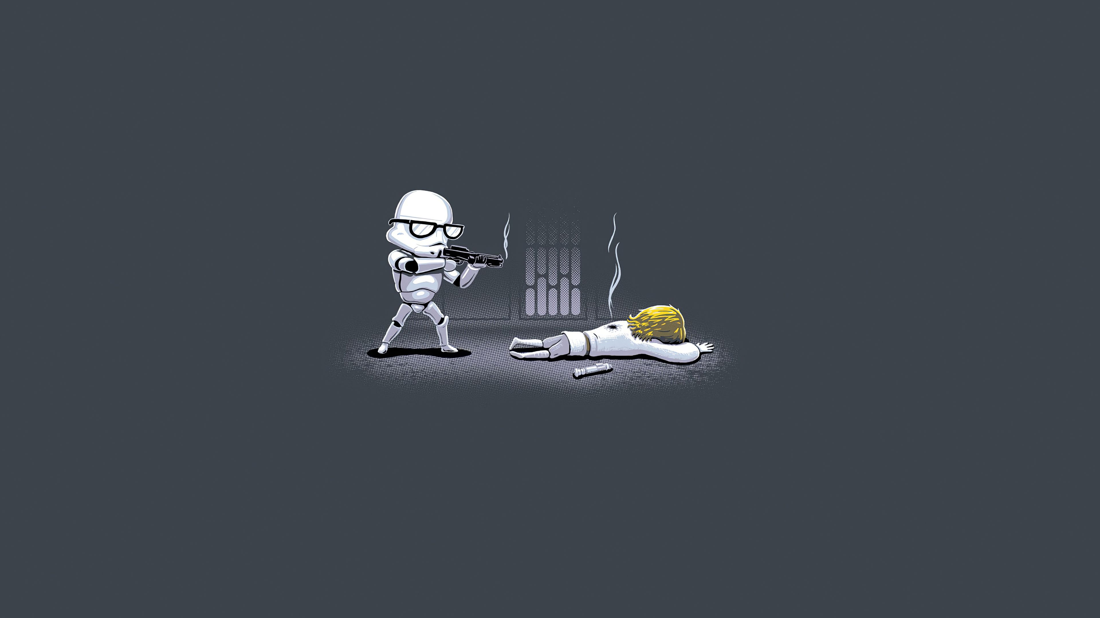 3840x2160 Star Wars Stormtrooper Minimal 4k, HD Artist, 4k Wallpaper, Image, Background, Photo and Picture, Desktop