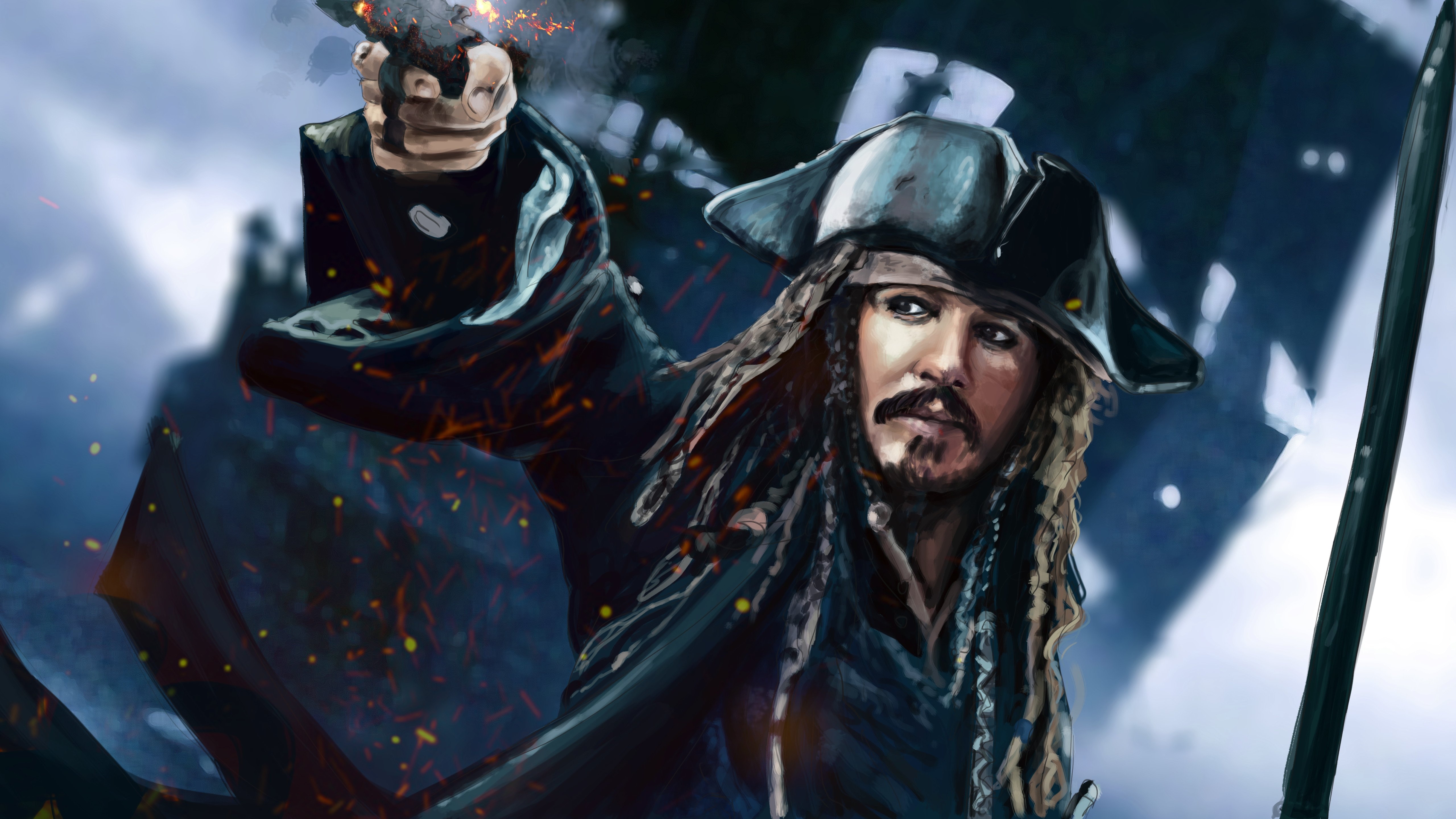 5120x2880 Jack Sparrow 5k Artwork 5k HD 4k Wallpaper, Image, Desktop