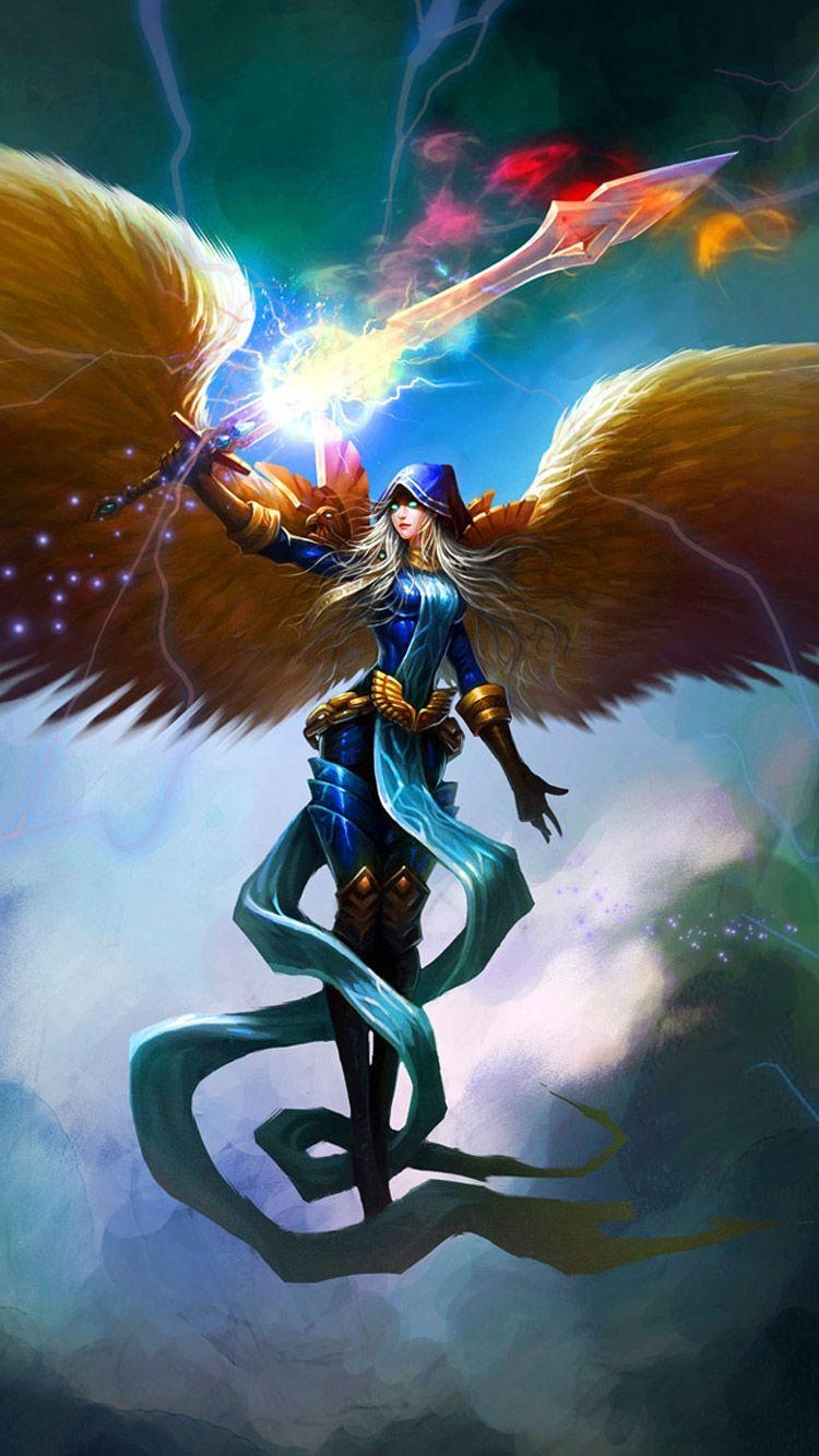 750x1340 iPhone Wallpaper, League Of Legends Angel iPhone HD, Phone