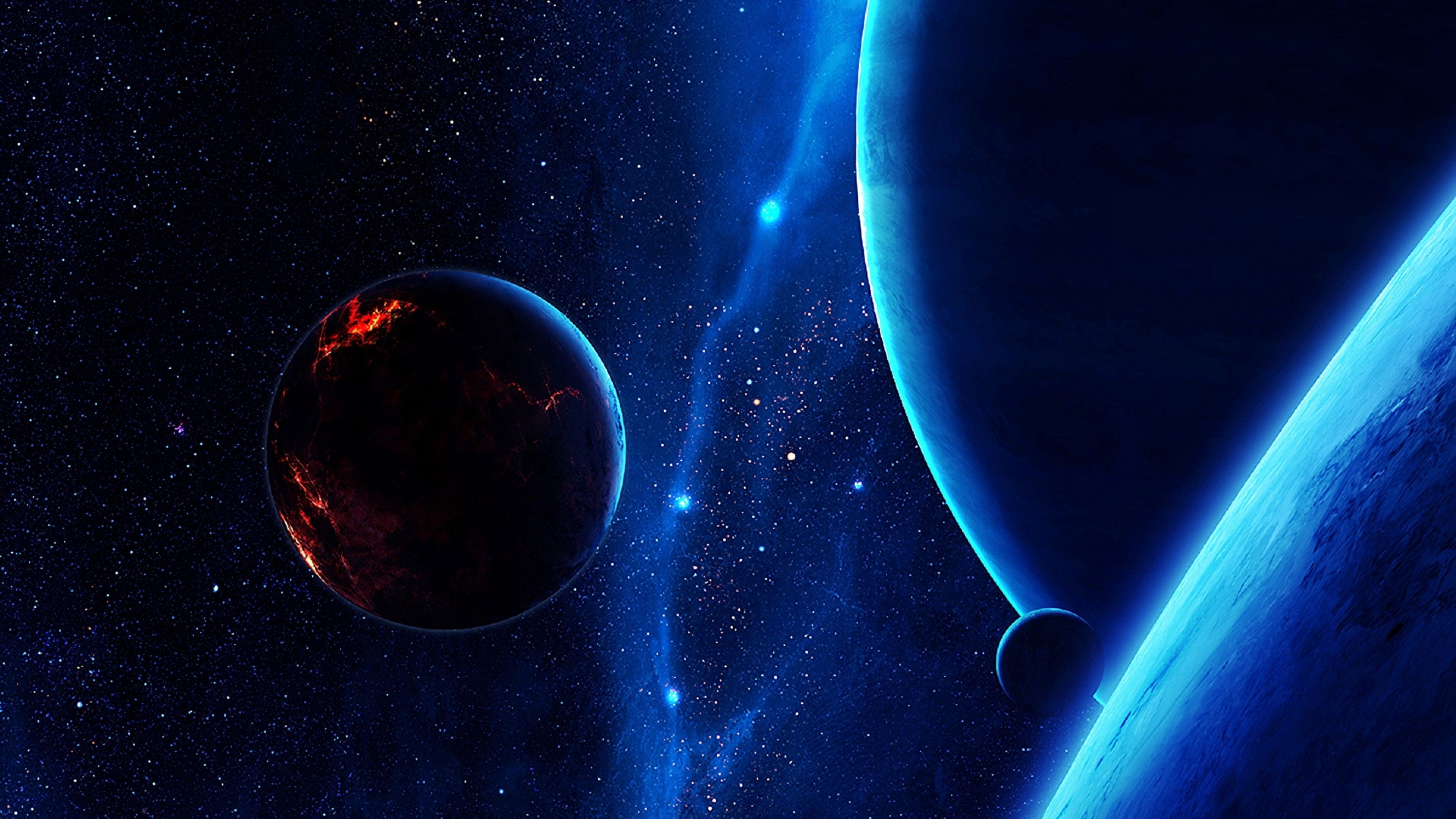 3840x2160 Blue Universe Wallpaper 4k, Desktop