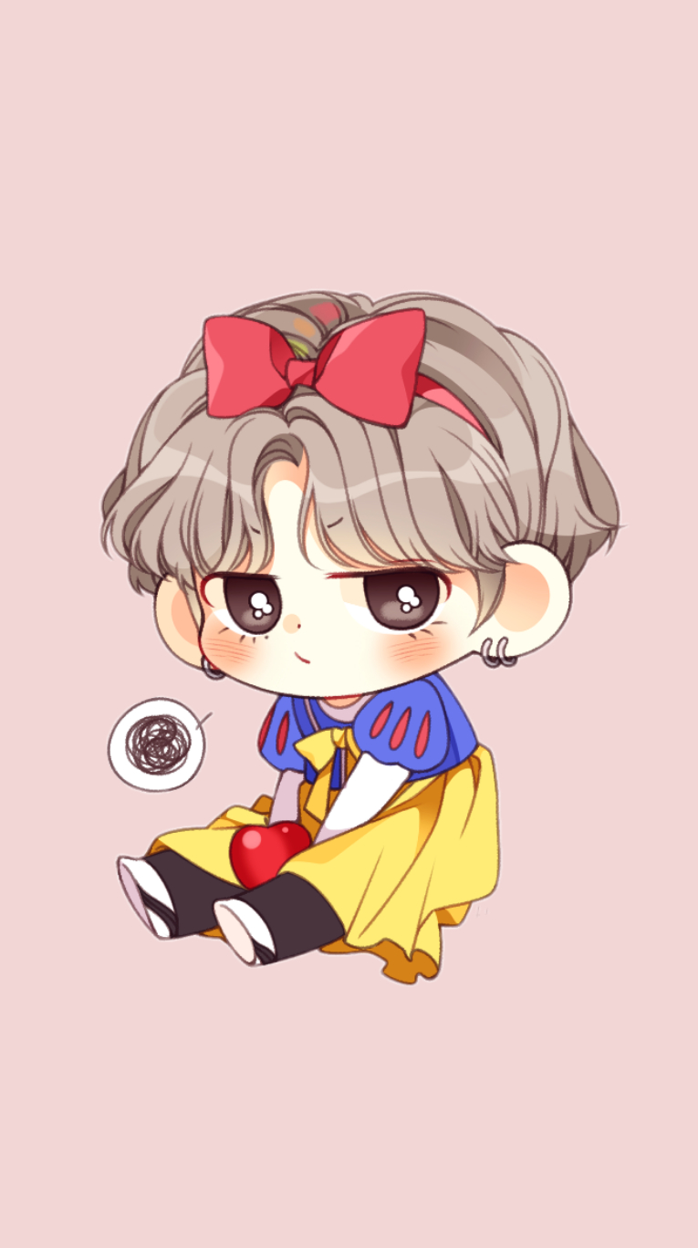 770x1370 Chibi Taehyung Bts Fanart, Phone