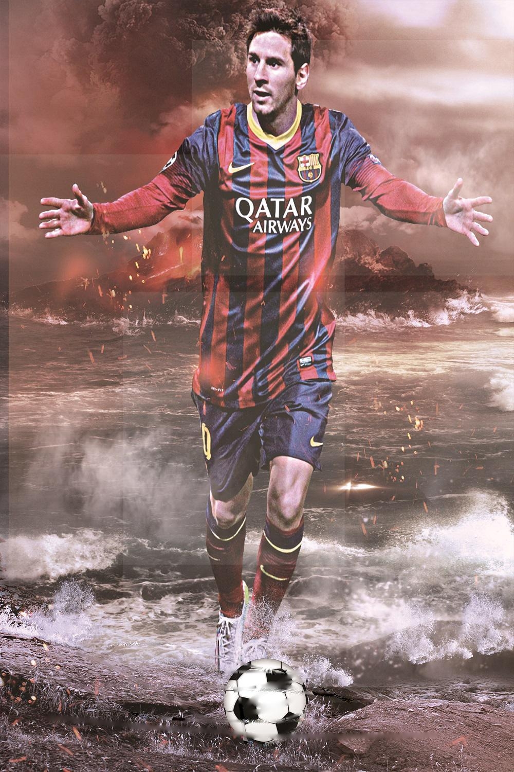 1000x1500 messi full HD wallpaper for Android, Phone