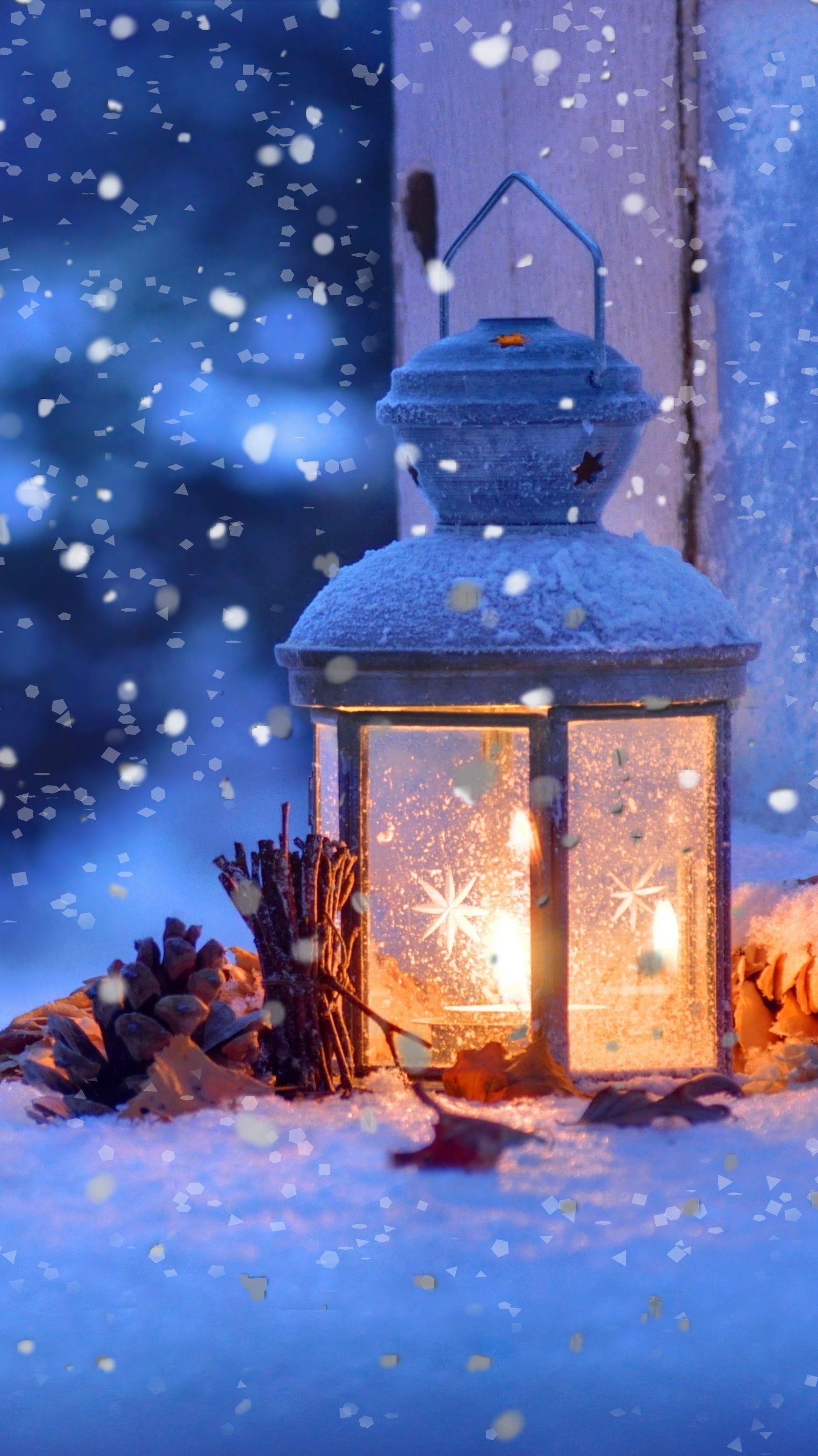 1600x2850 Snow Lamp Mobile HD Wallpaper. Winter christmas, Winter scenery, Christmas lights, Phone