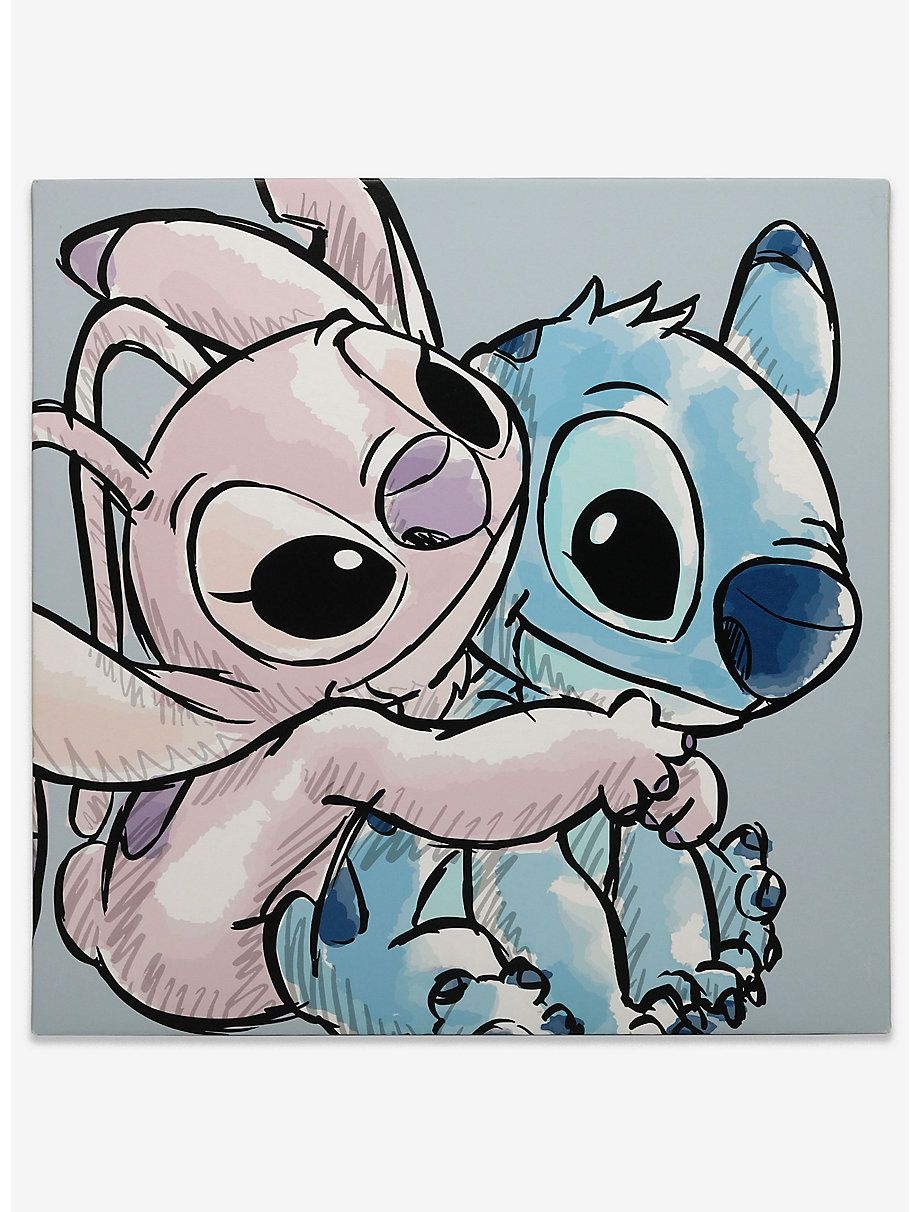 920x1220 Disney Lilo & Stitch And Angel Canvas Wall Décor. Hot Topic. Stitch drawing, Lilo and stitch drawings, Stitch disney, Phone