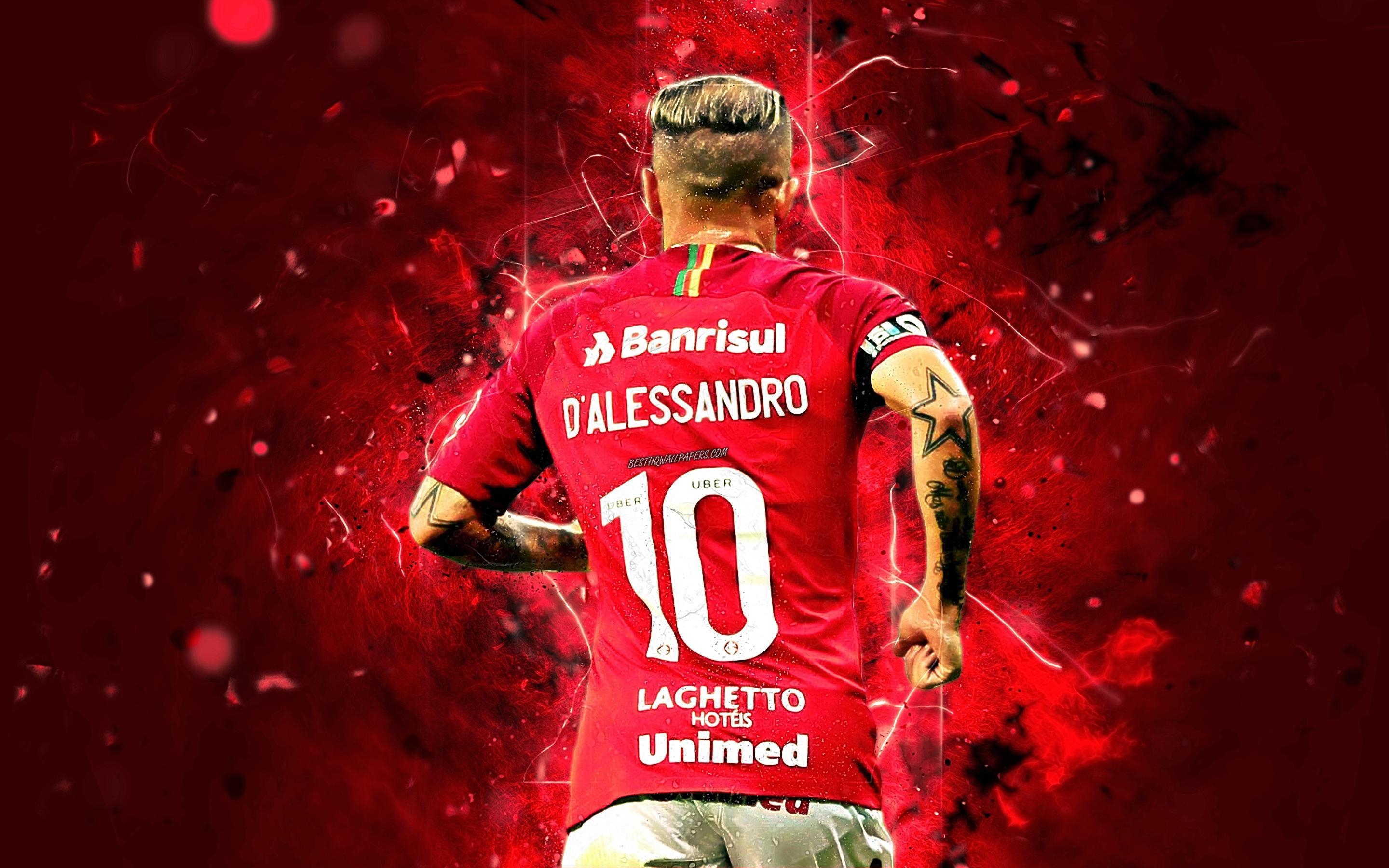 2880x1800 Download wallpaper Andres D Alessandro, back view, Internacional FC, Desktop