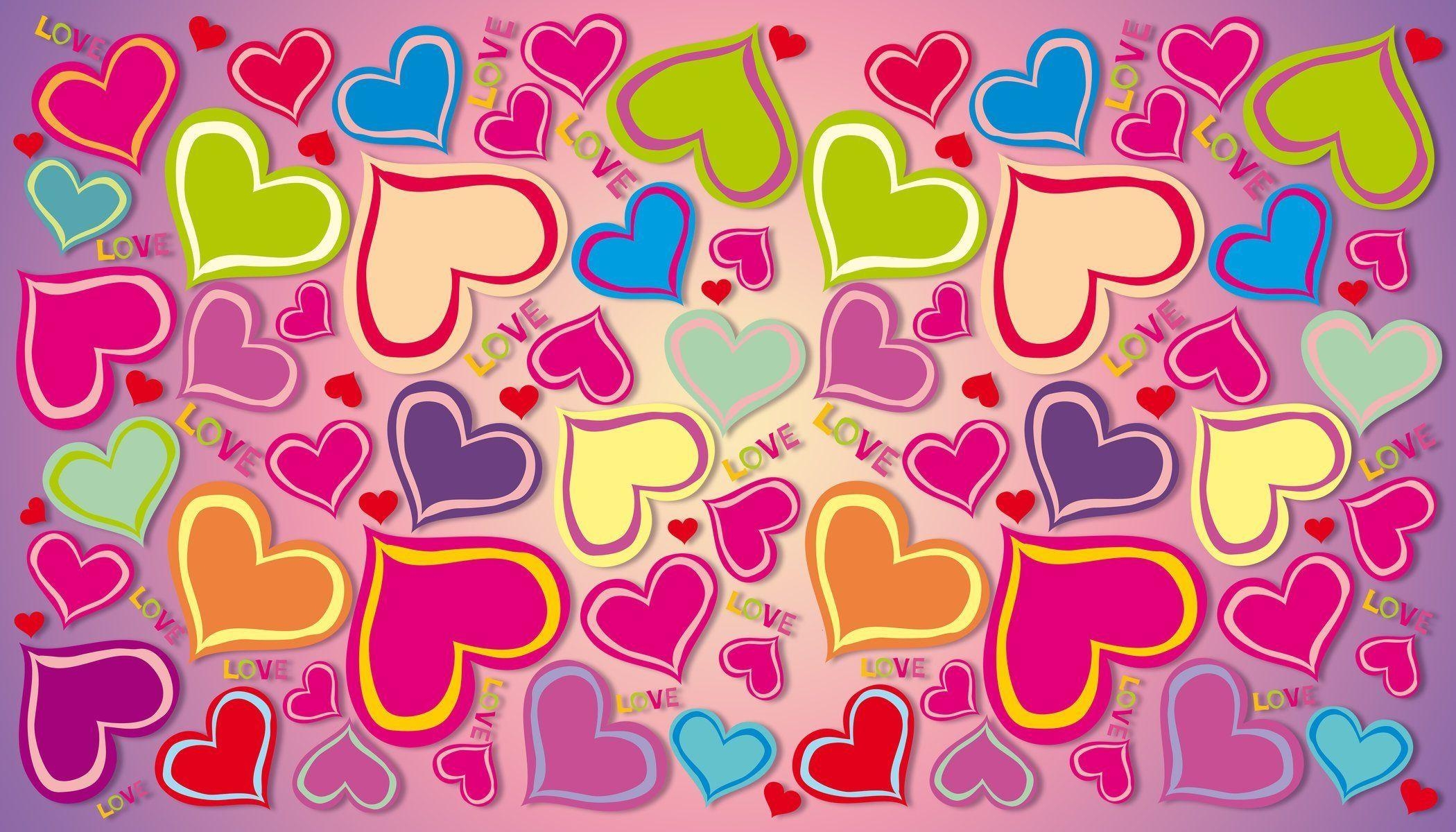 2100x1200 Rainbow Heart Wallpaper. (44++ Wallpaper), Desktop