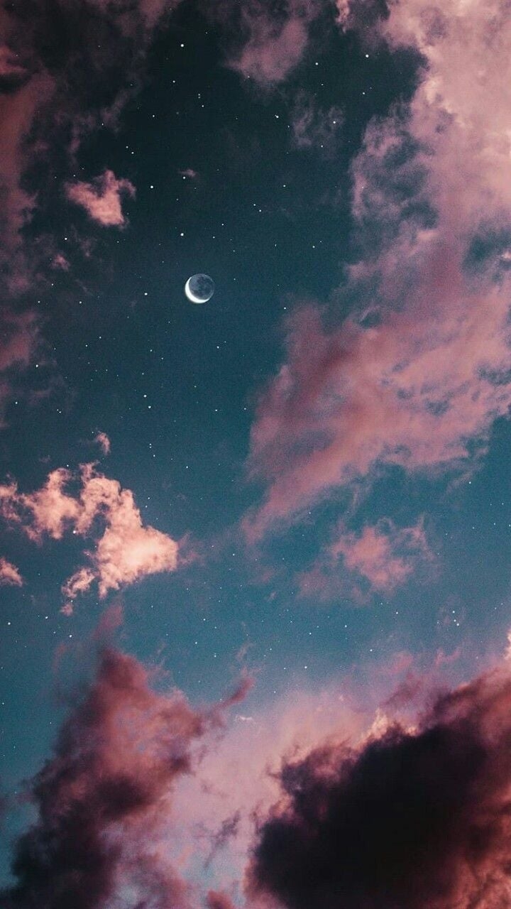 720x1280 wallpaper, iphone, moon and sky, Phone