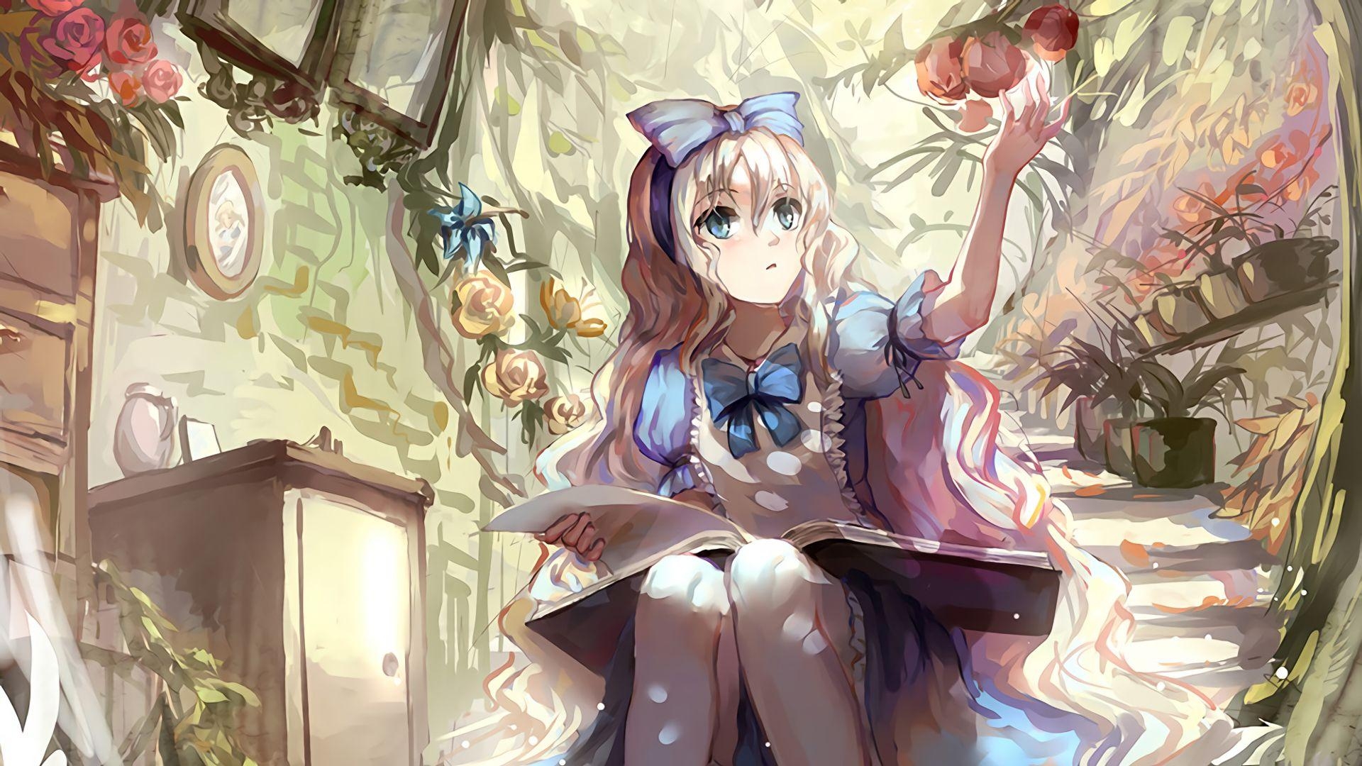 1920x1080 alice in wonderland wallpaper anime. Alice In Wonderland Computer Wallpaper. Anime, Alice in wonderland, Characters inspiration drawing, Desktop