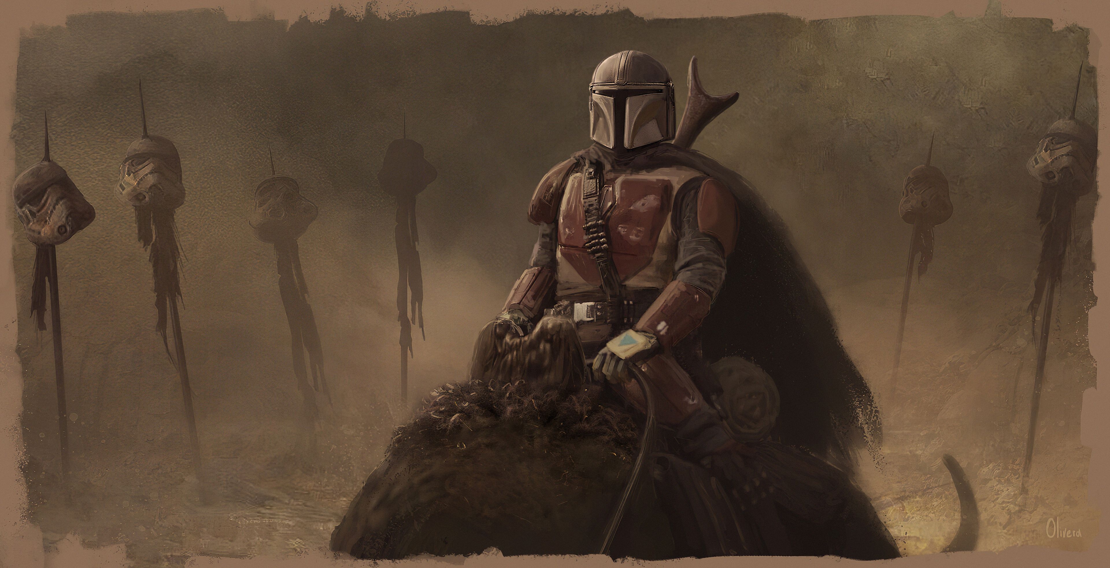 3840x1970 Wallpaper 4k The Mandalorian Art The Mandalorian 4k wallpaper, Desktop